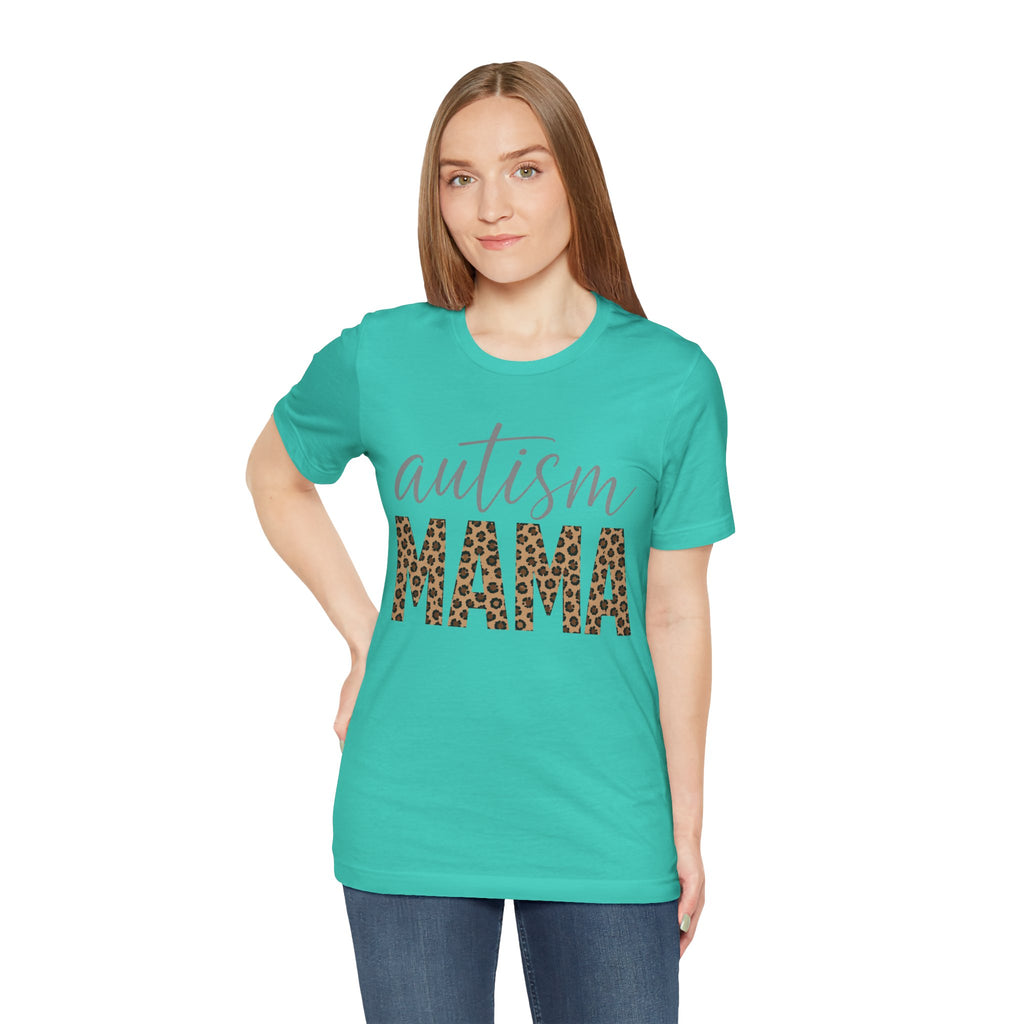 Autism Mama Leopard Print T-Shirt