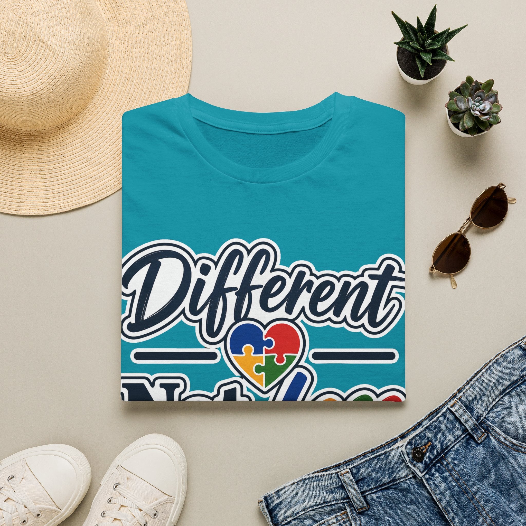 Different Not Less T-Shirt | Autism Awareness Puzzle Heart & Infinity Shirt