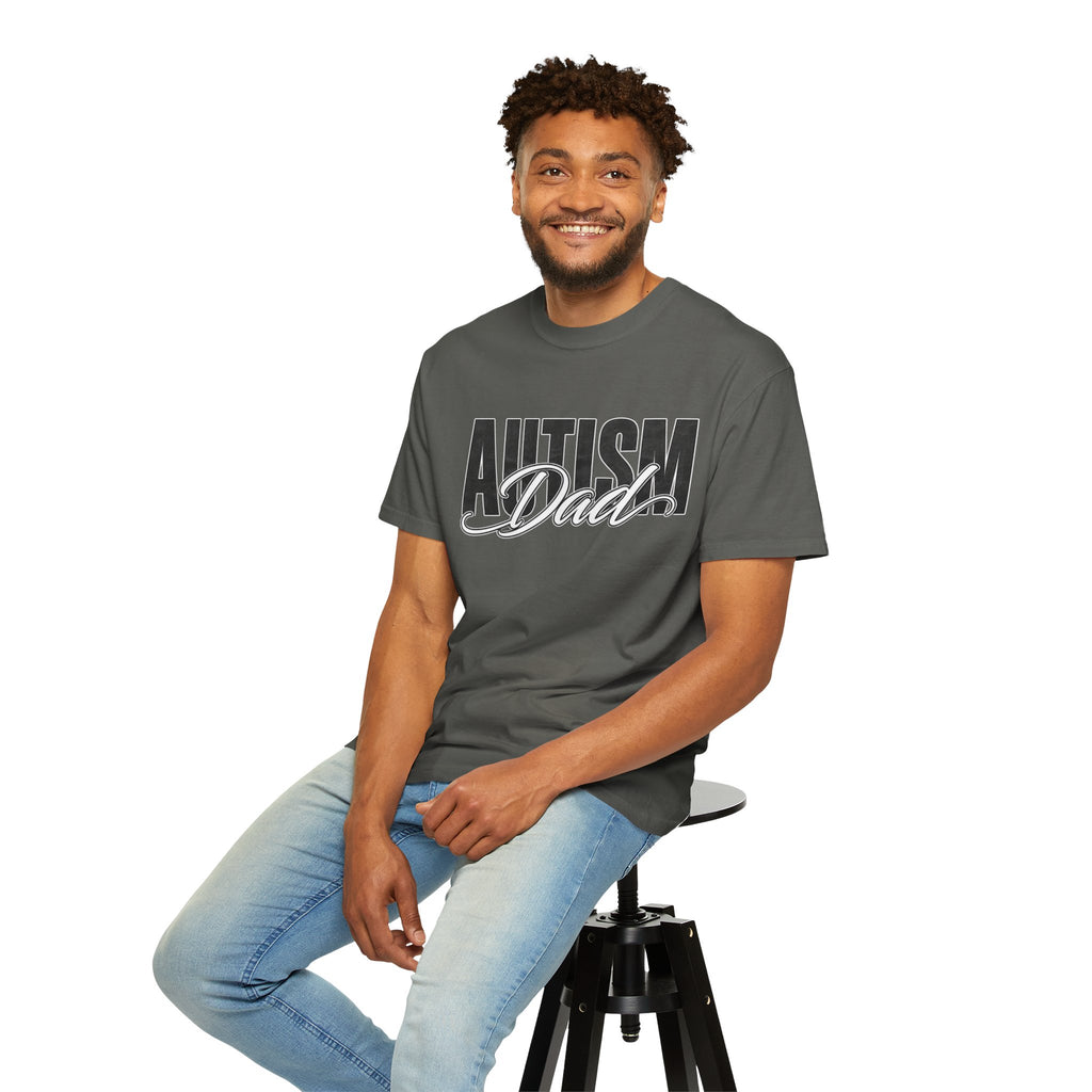 Autism Dad Shirt Autism Dad T Shirt Proud Autism Father Rainbow Block Letter Tee Autism Awareness Autism Acceptance Gift for Dad