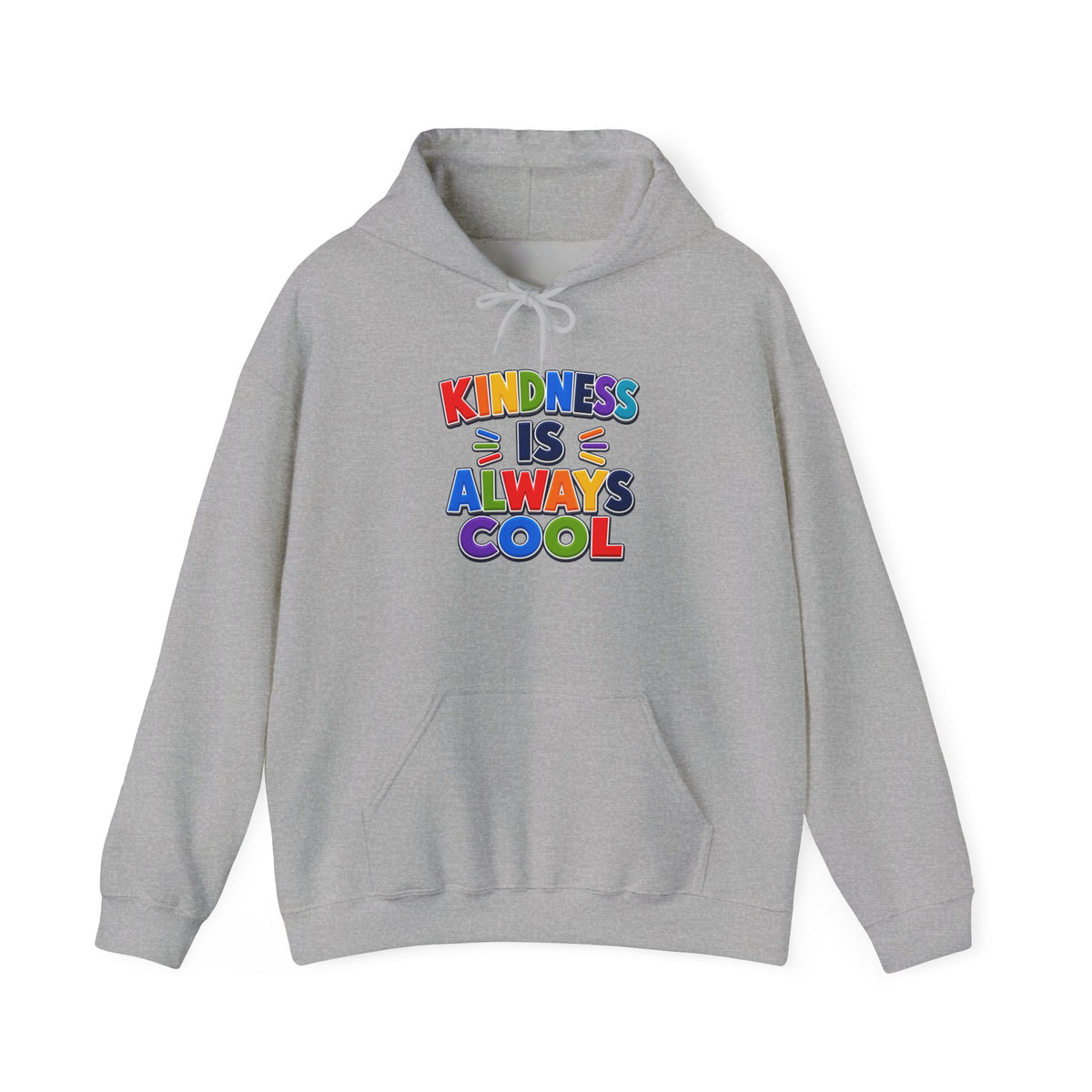 Kindness Is Always Cool hoodie | Rainbow Retro Lettering