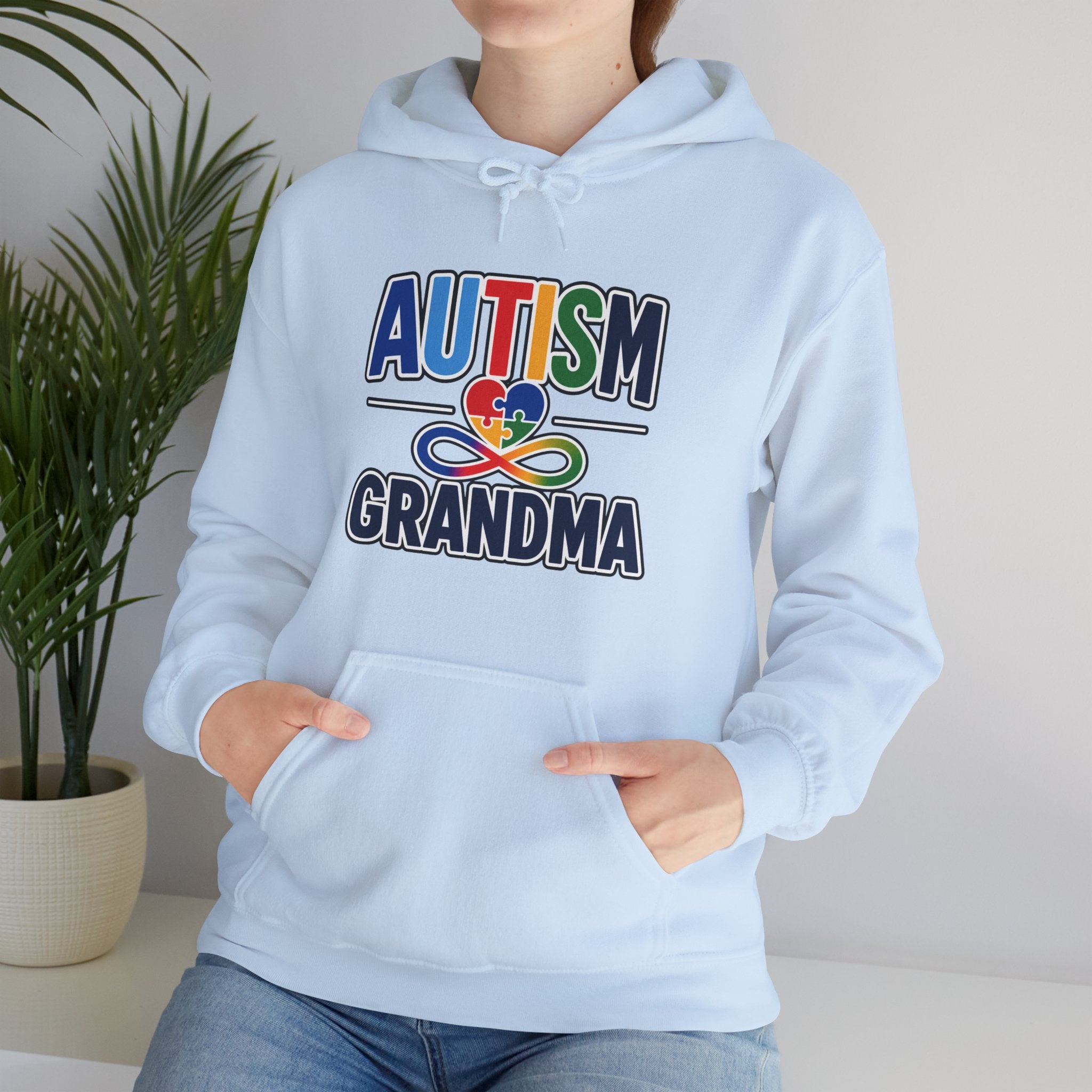 Autism Grandma Hoodie | Puzzle Heart Infinity Sweatshirt | Proud Autism Grandma Gift | Autism Awareness & Acceptance Hoodie
