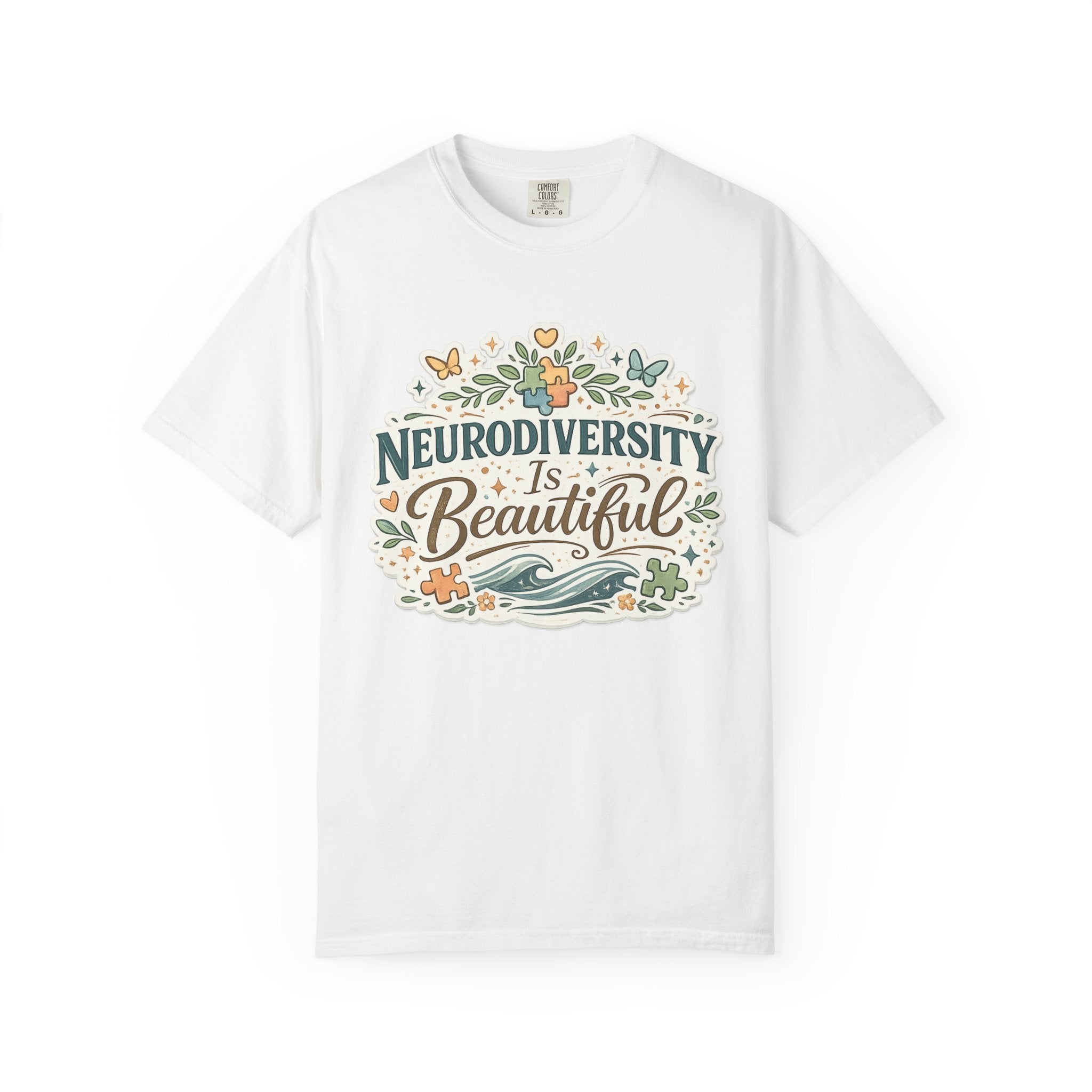 Neurodiversity Is Beautiful T-shirt | Floral Wave Awareness Tee