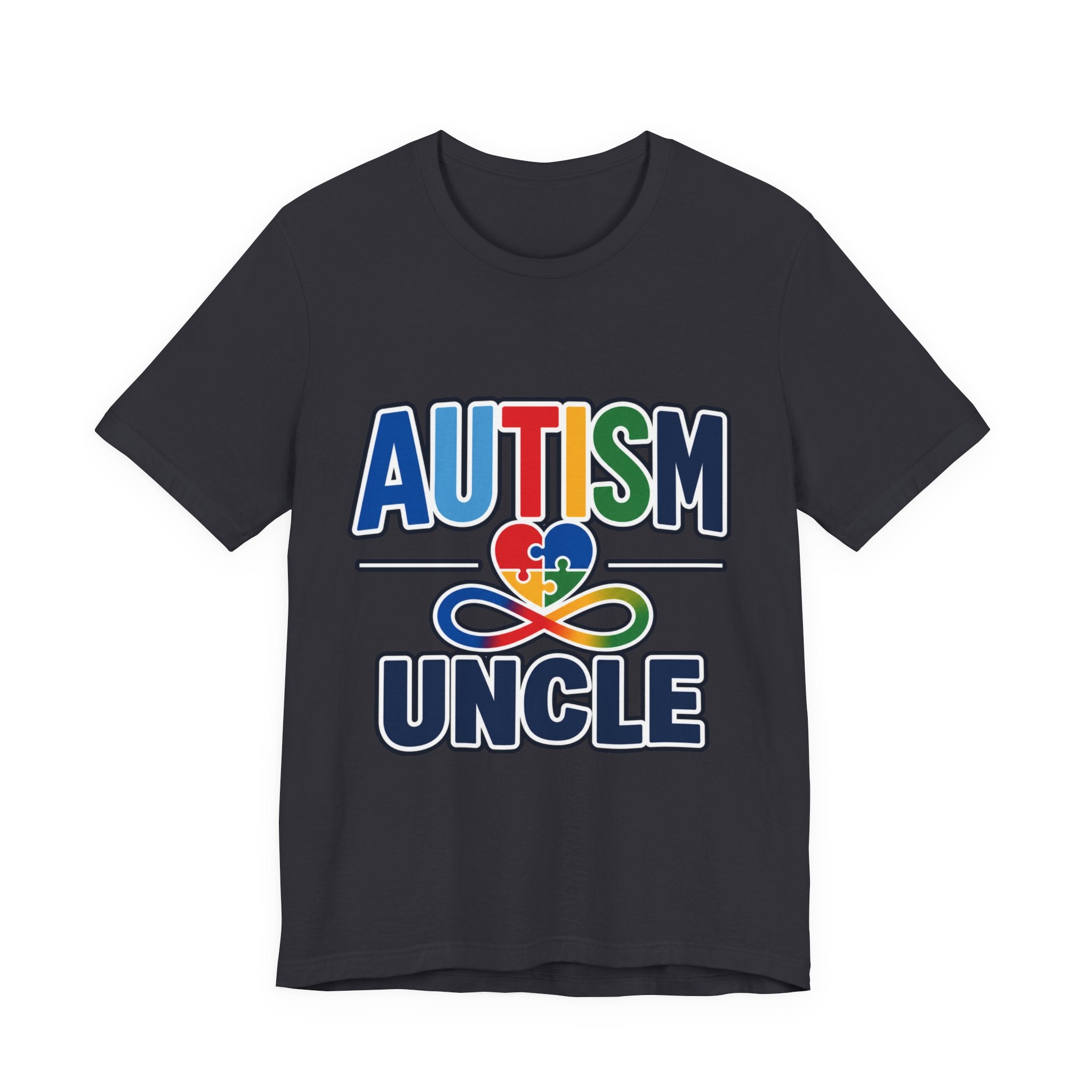 Autism Uncle Shirt | Proud Autism Uncle T-Shirt | Colorful Puzzle Ribbon Infinity Design | Autism Awareness & Acceptance Gift | Special Needs Family Apparel