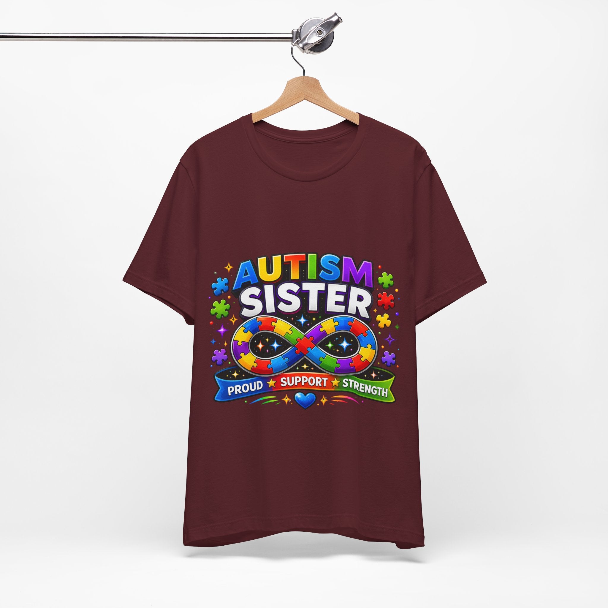 Autism Sister Tee | Puzzle Infinity Support Strength Shirt