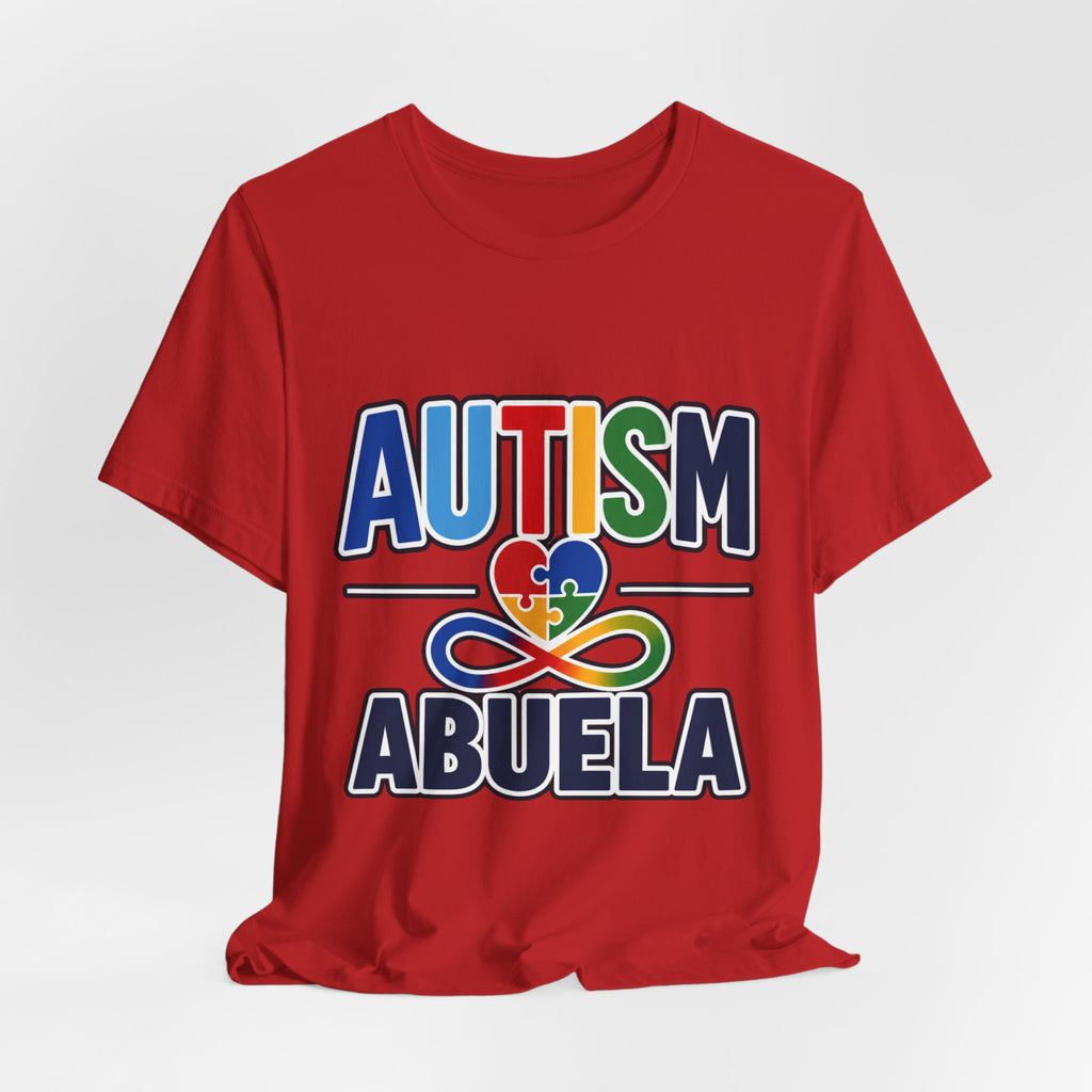 Autism Abuela Shirt | Spanish Autism Grandma T-Shirt | Puzzle Heart Infinity Design | Autism Awareness & Acceptance Gift