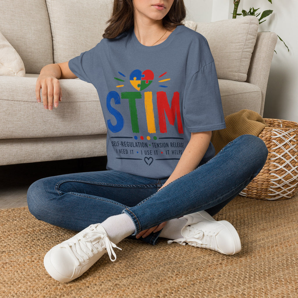 Autism Sensory Shirt | STIM Puzzle Heart Autism Awareness Shirt, Sensory Regulation Support Gift