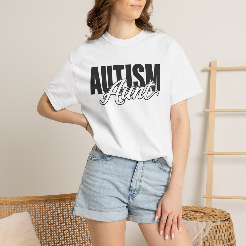 Autism Aunt Shirt Proud Autism Aunt T Shirt Autism Awareness Autism Acceptance Gift Puzzle Heart Special Needs Family Tee