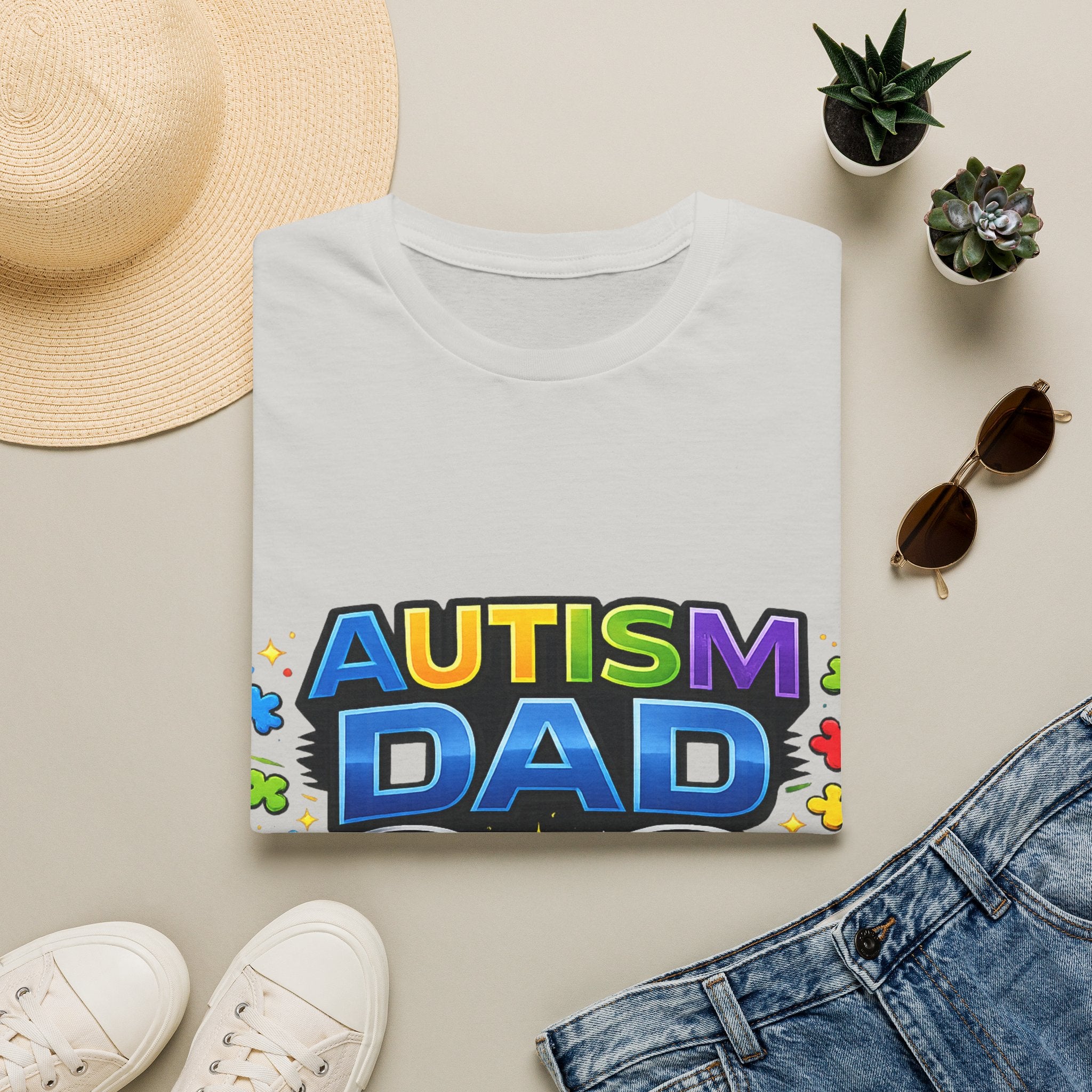 Autism Dad Shirt | Proud Autism Father Tee | Infinity Puzzle Ribbon T-Shirt | Autism Awareness Gift for Dad | Neurodiversity Support