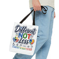 Different Not Less Tote Bag | Neurodiversity Awareness, All Abilities Design