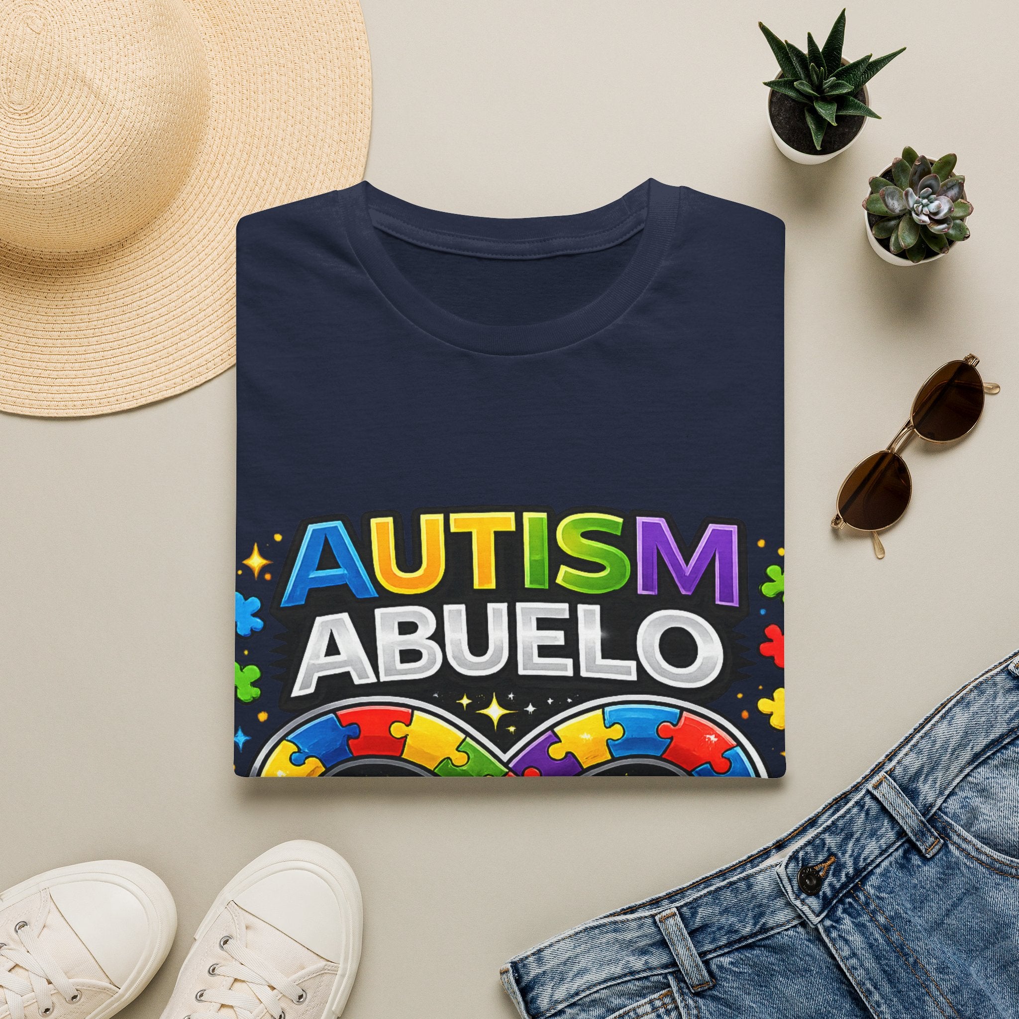 Autism Abuelo Shirt, Proud Autism Grandpa Tee, Spanish Grandpa Gift, Autism Acceptance Shirt, Infinity Symbol T-Shirt, Autism Family Apparel