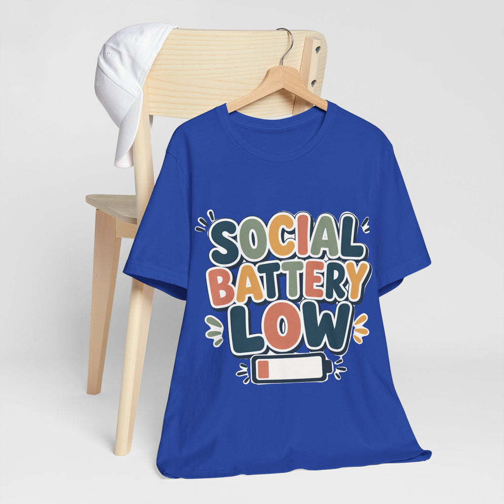 Social Battery Low T-Shirt — Funny Introvert Tee