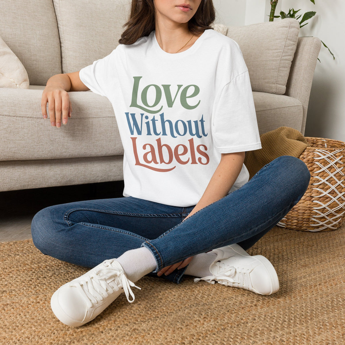 Love Without Labels T-Shirt, Inclusive Typography Tee, Autism Acceptance Shirt, Disability Inclusion Gift, Special Education Teacher Tee