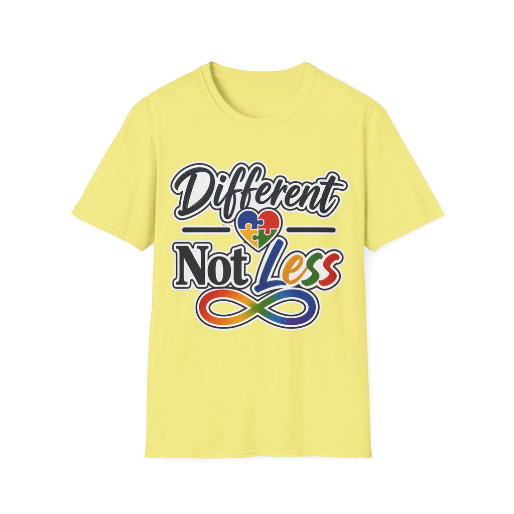 Different Not Less T-Shirt | Autism Awareness Puzzle Heart & Infinity Shirt