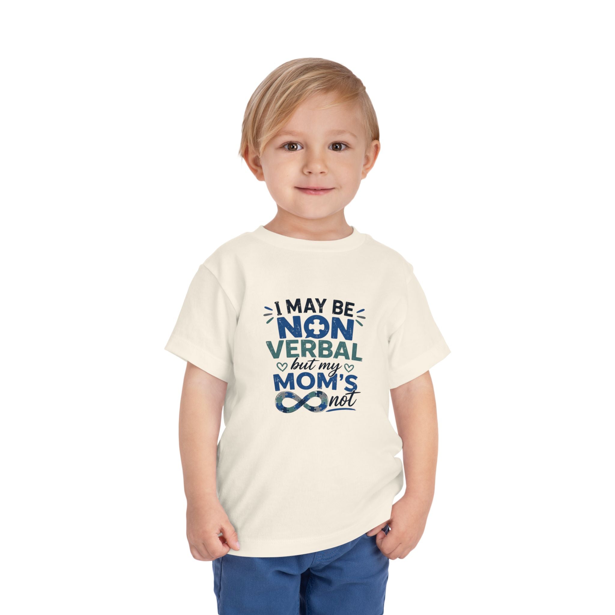 I May Be Nonverbal But My Mom's Not toddler tee | Autism Awareness shirt