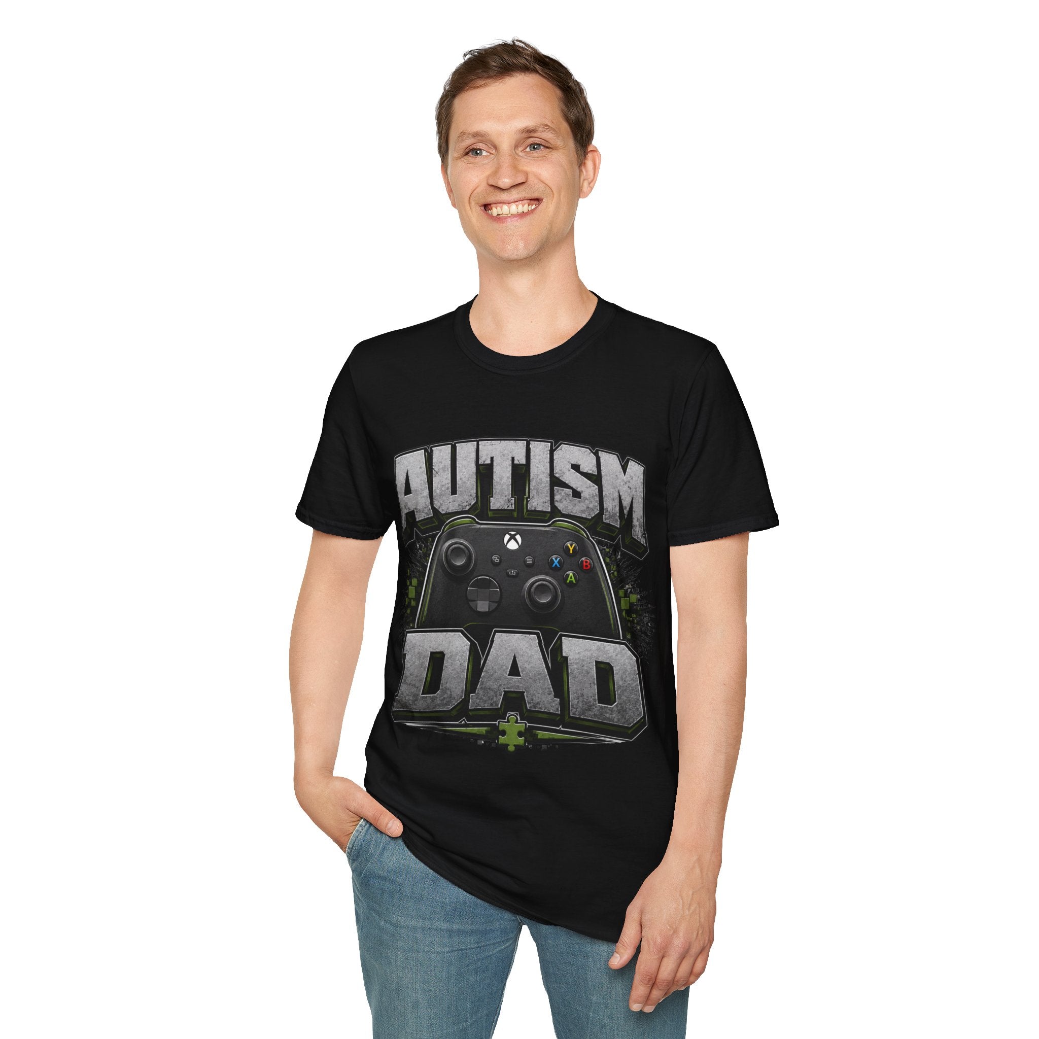 Autism Dad T-Shirt | Video Game Controller Awareness Tee