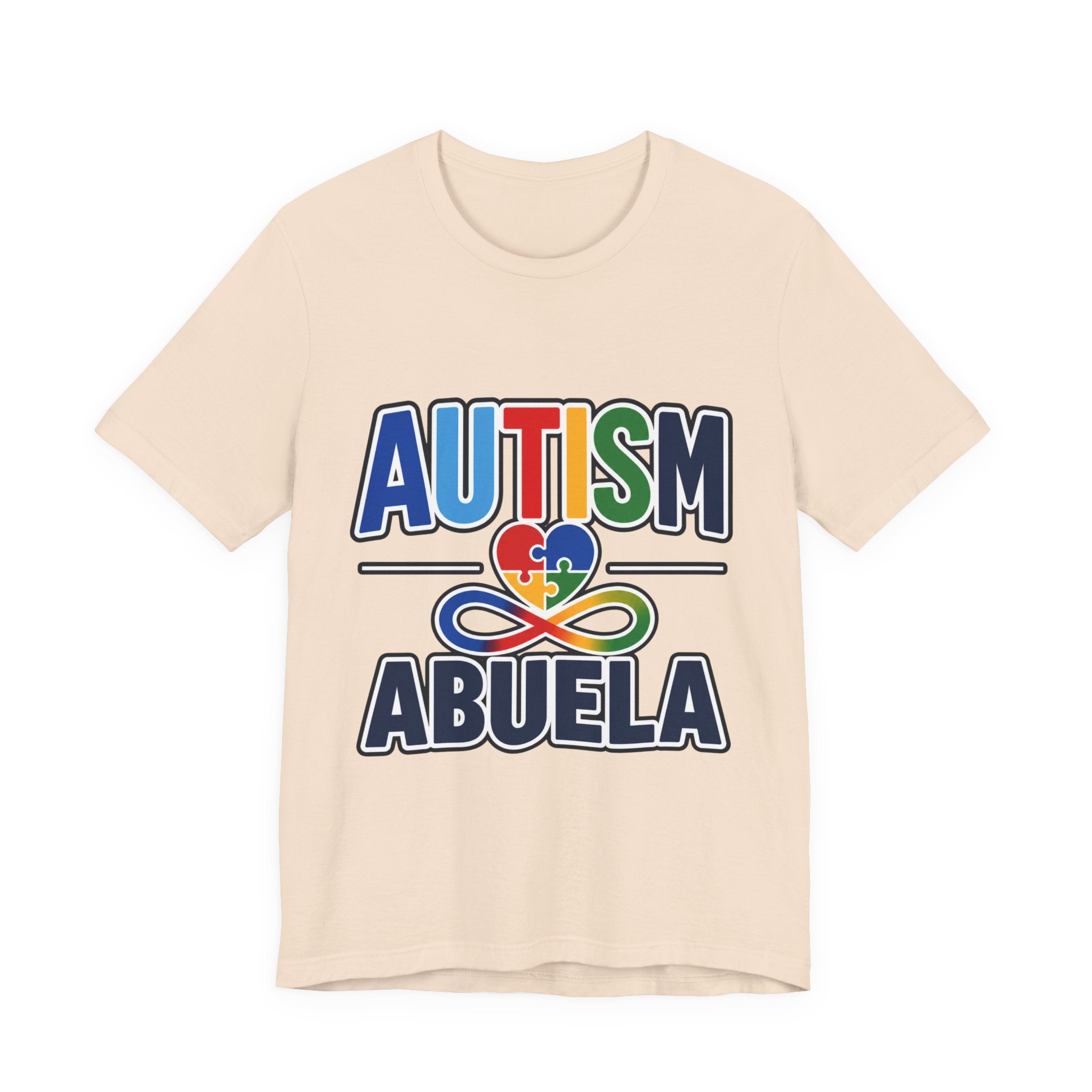 Autism Abuela Shirt | Spanish Autism Grandma T-Shirt | Puzzle Heart Infinity Design | Autism Awareness & Acceptance Gift