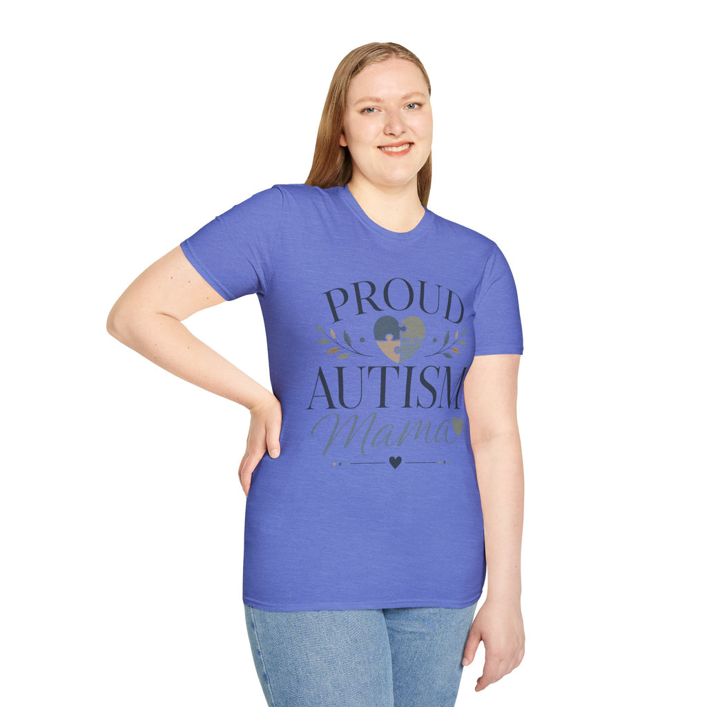 Proud Autism Mama T-Shirt | Puzzle Heart Awareness Tee | Special Needs