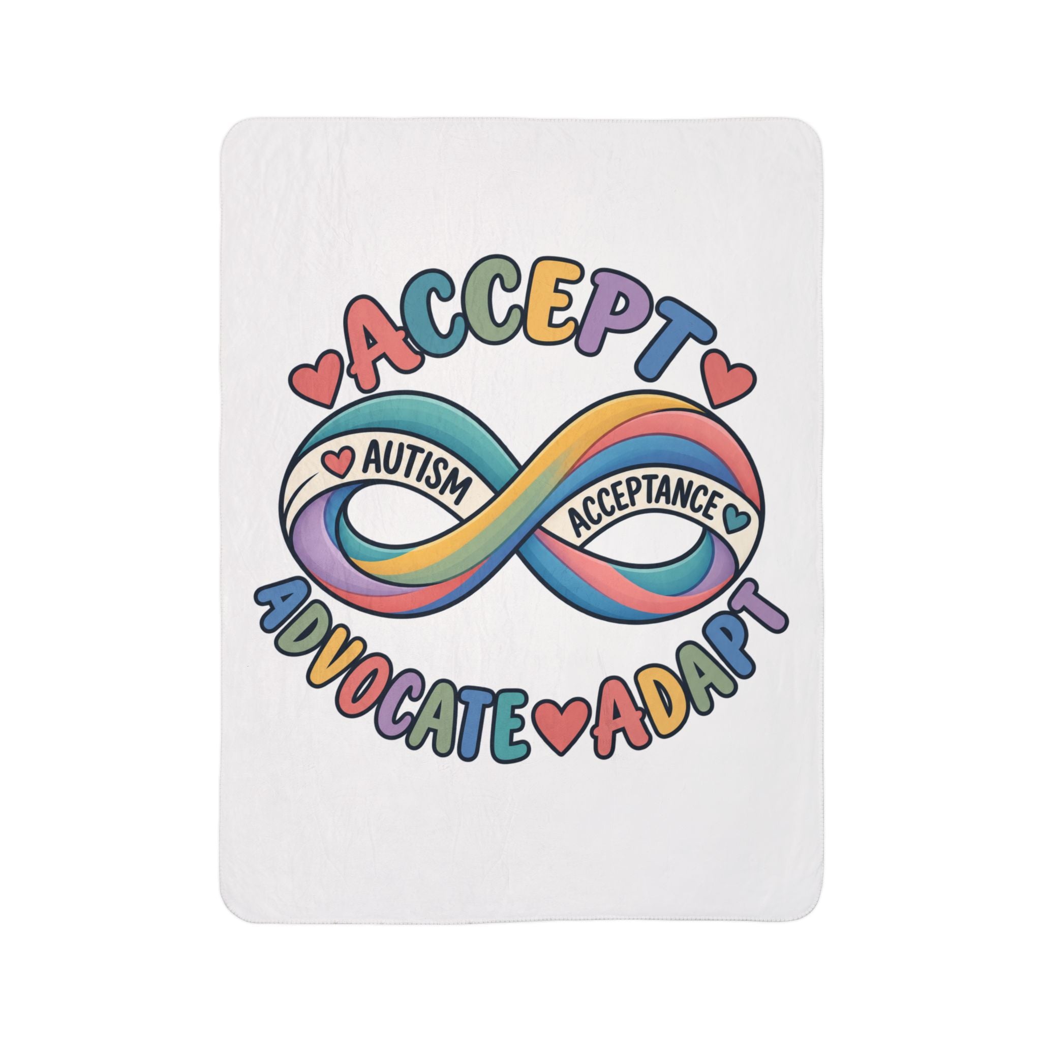 Autism Acceptance Infinity Sherpa Blanket, Advocate Adapt Throw, Autism Awareness Gift  Neurodiversity Blanket Autism Family Gift