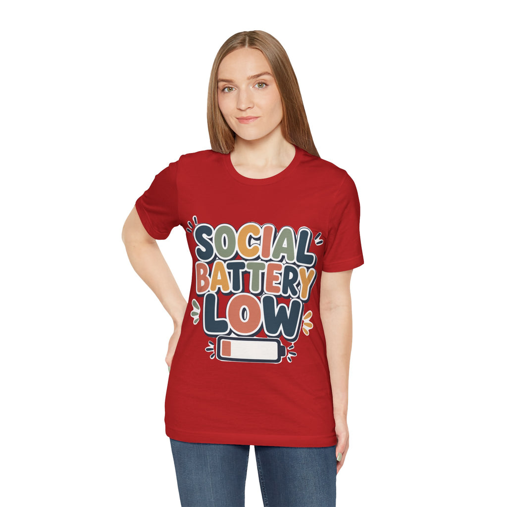 Social Battery Low T-Shirt — Funny Introvert Tee