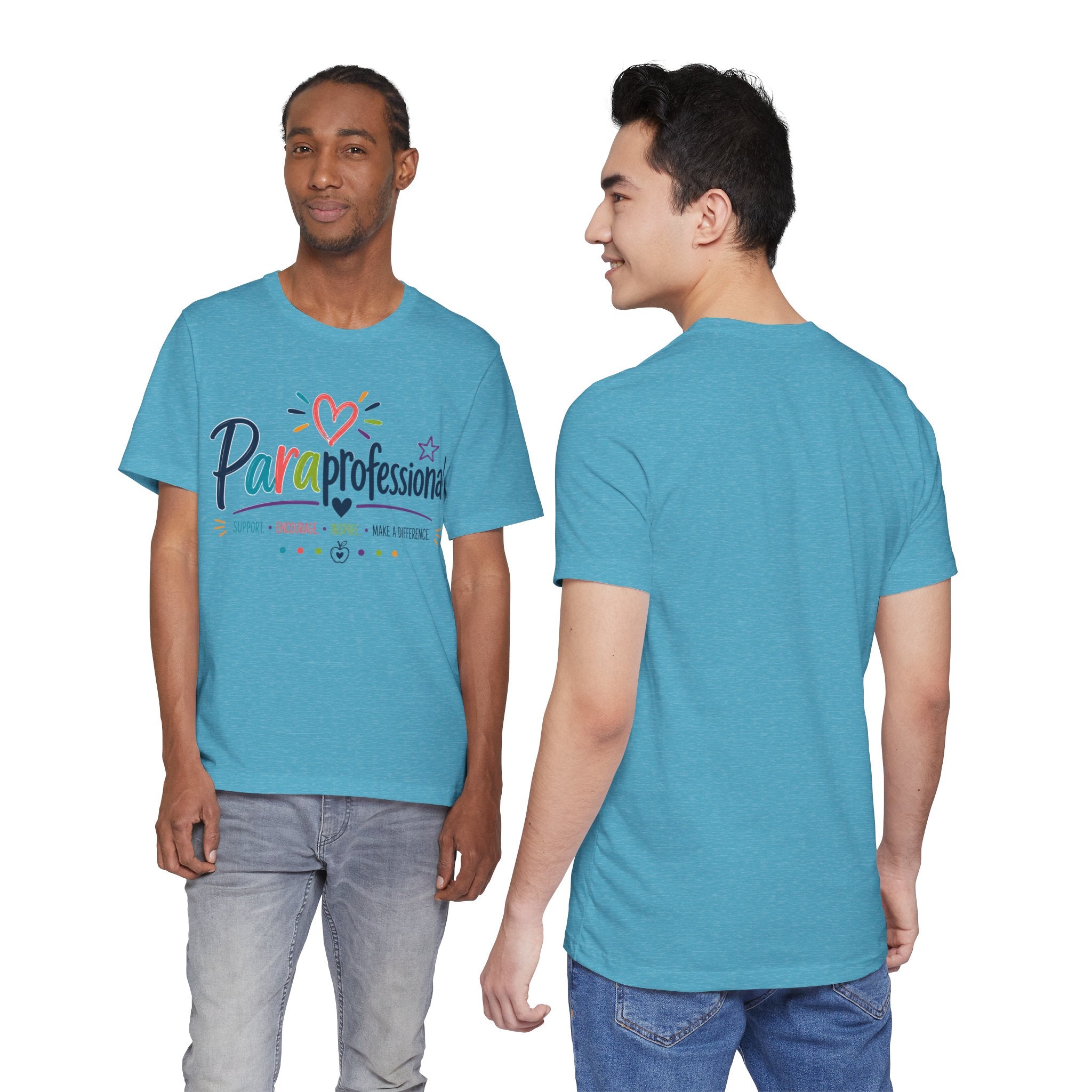 ParaProfessional T‑Shirt — Colorful Heart Design, Support Encourage Inspire Tee
