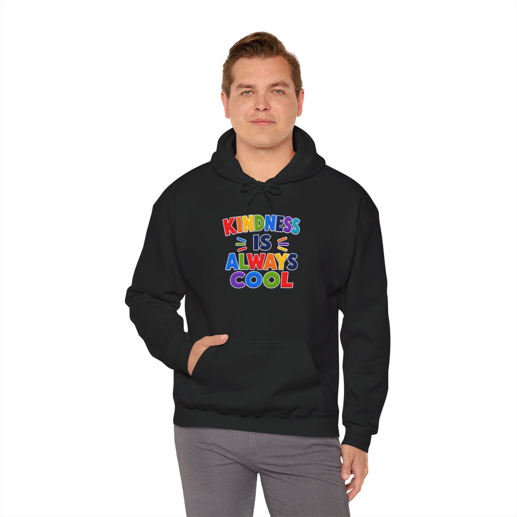 Kindness Is Always Cool hoodie | Rainbow Retro Lettering