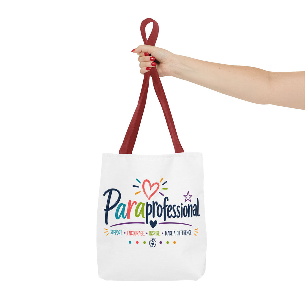Paraprofessional Heart Logo Tote Bag | School Staff Appreciation