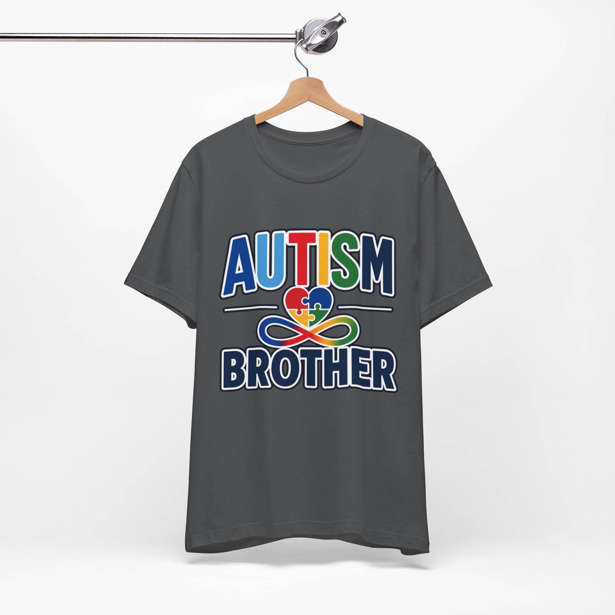 Autism Brother Shirt | Puzzle Heart Infinity T-Shirt | Proud Autism Sibling Tee | Autism Awareness & Acceptance Gift for Brother