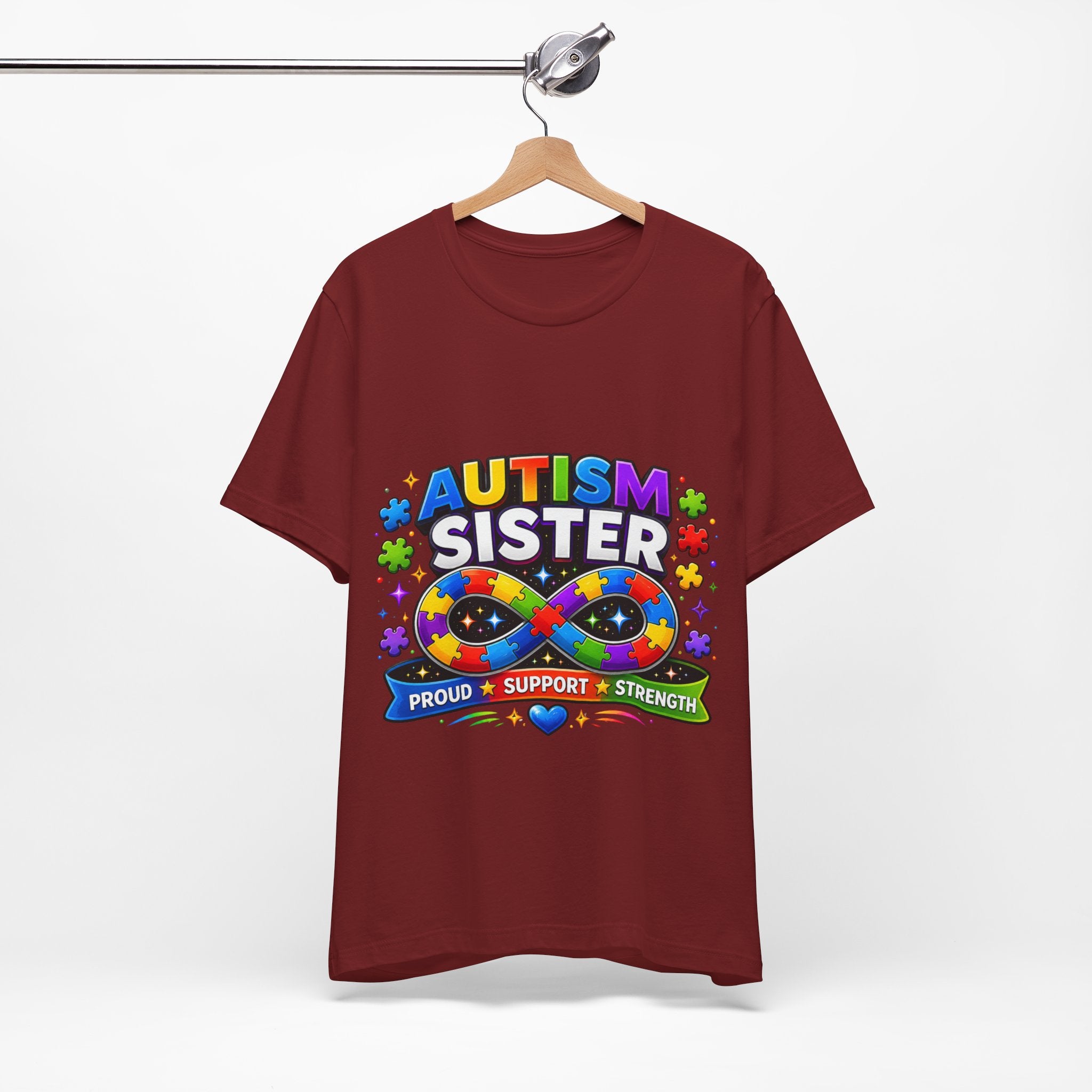 Autism Sister Tee | Puzzle Infinity Support Strength Shirt