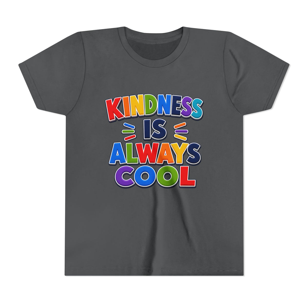 Kindness Is Always Cool Youth Tee | Rainbow Kids Shirt, Positive Message