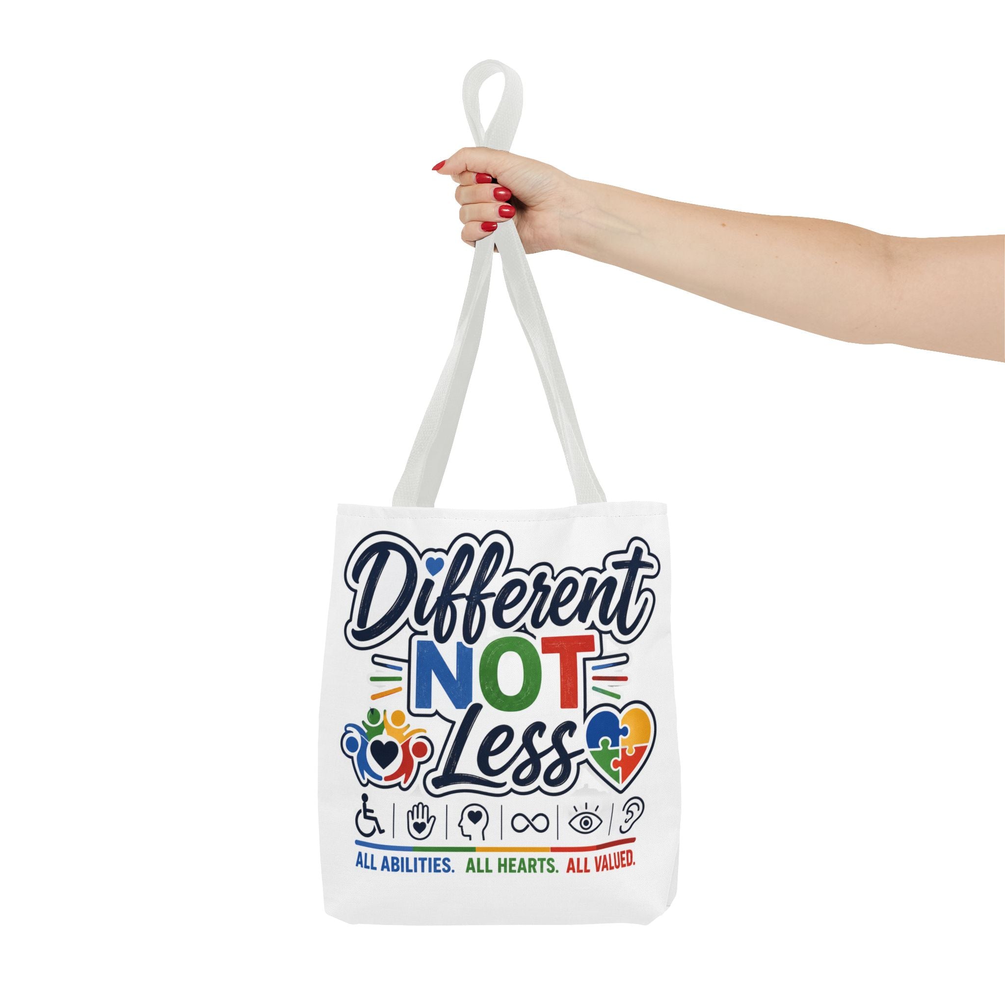 Different Not Less Tote Bag | Neurodiversity Awareness, All Abilities Design