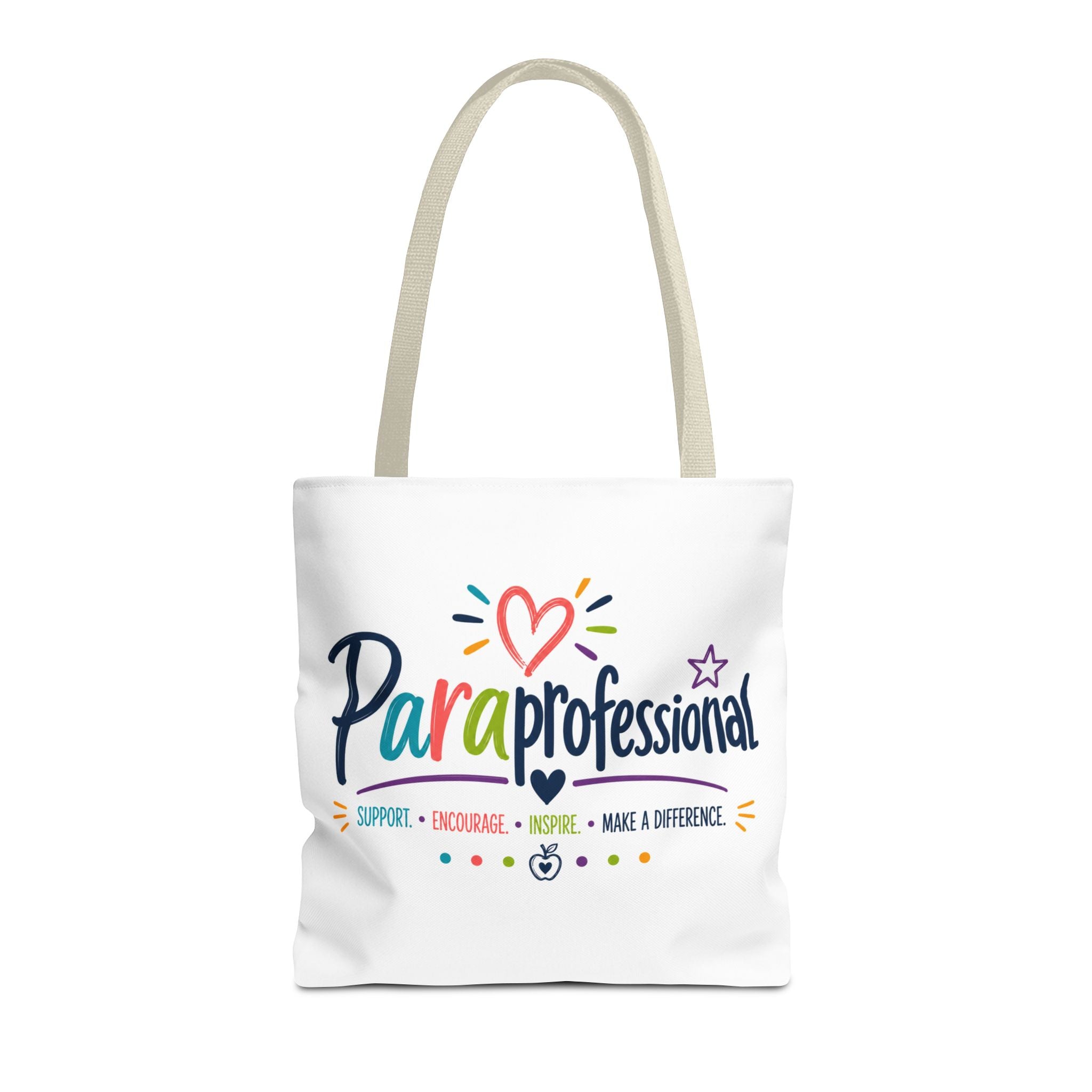 Paraprofessional Heart Logo Tote Bag | School Staff Appreciation