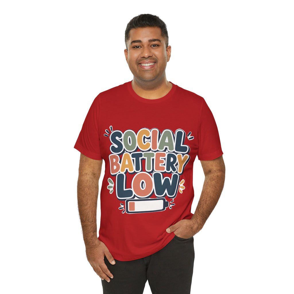 Social Battery Low T-Shirt — Funny Introvert Tee