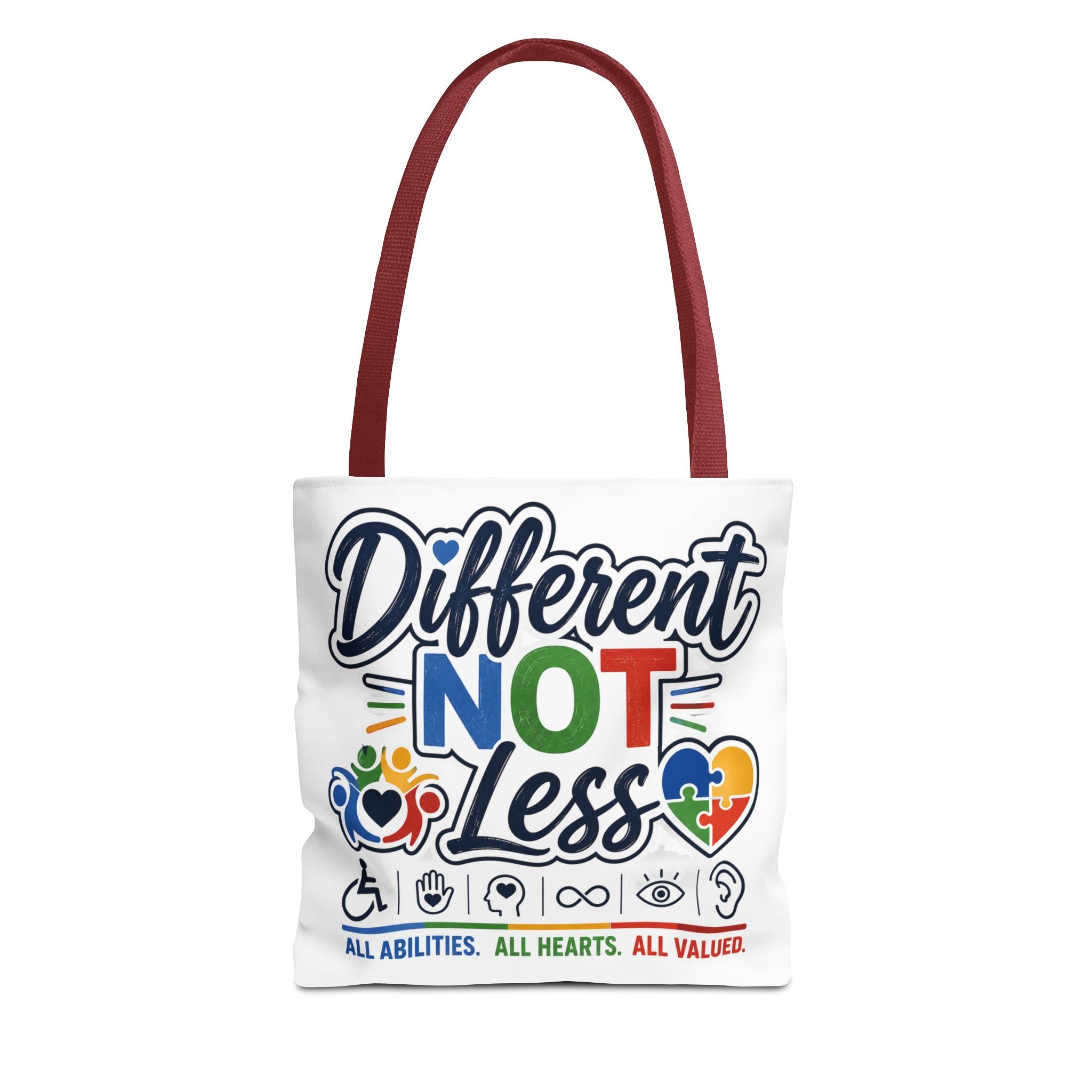 Different Not Less Tote Bag | Neurodiversity Awareness, All Abilities Design