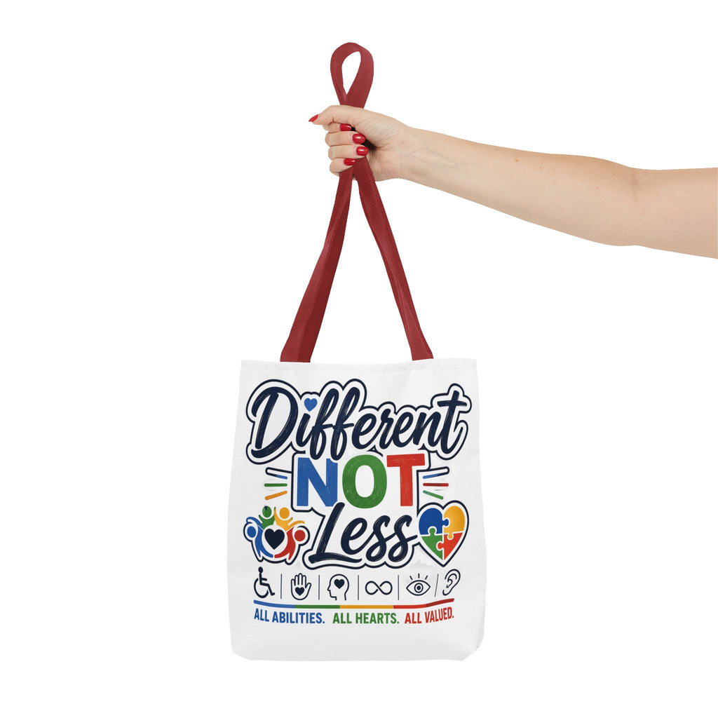 Different Not Less Tote Bag | Neurodiversity Awareness, All Abilities Design