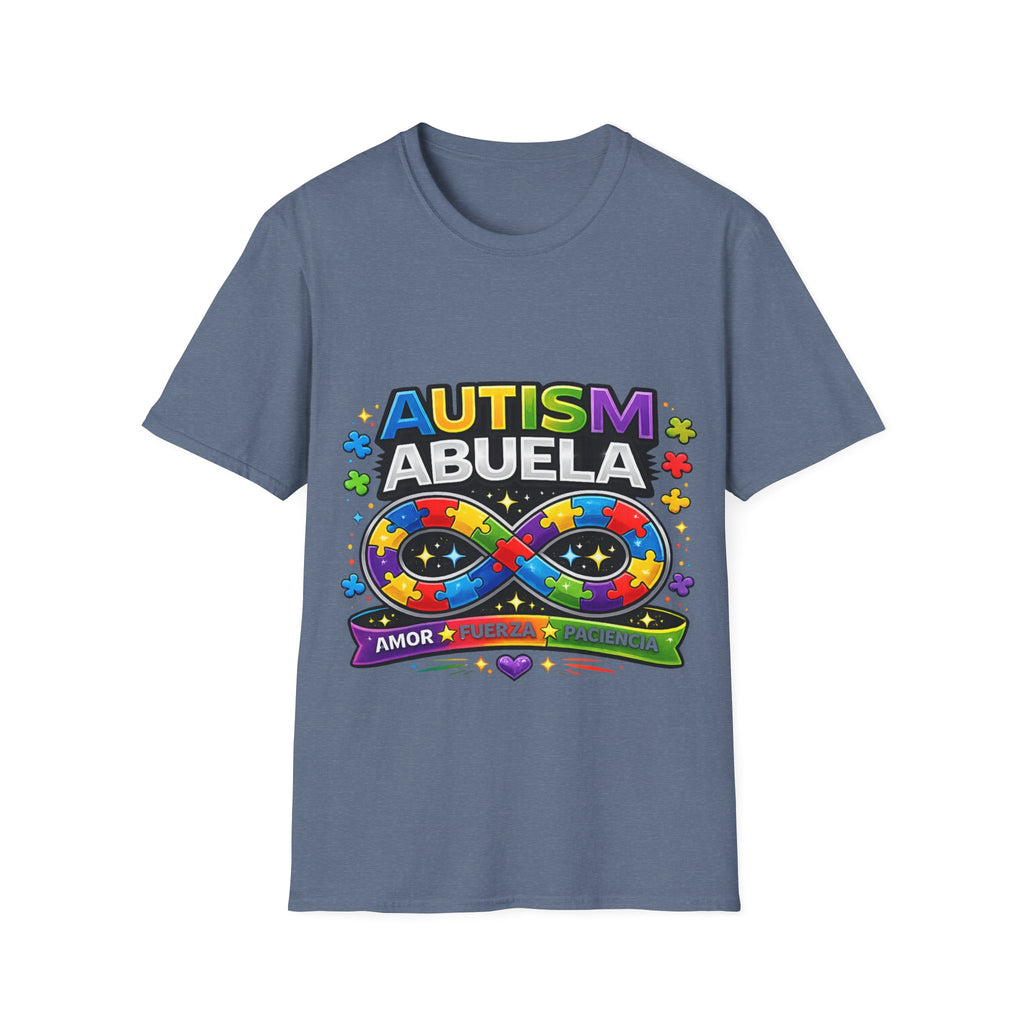 Autism Abuela T-Shirt | Rainbow Puzzle Infinity Design