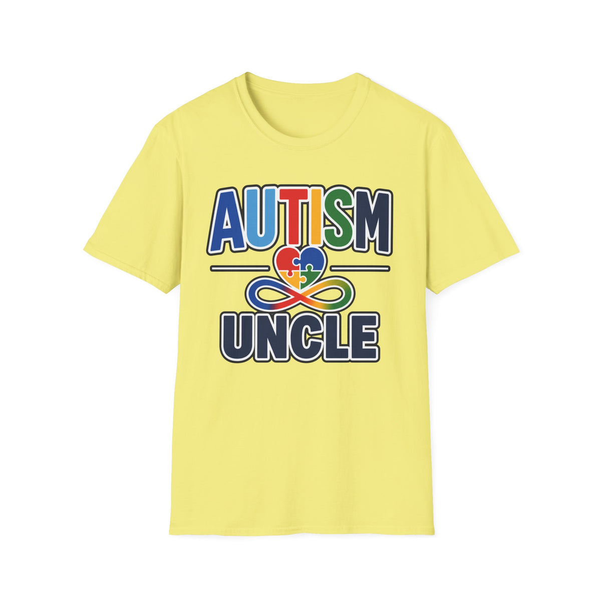 Autism Uncle Shirt, Puzzle Heart Neurodiversity Support Tee, Autism Awareness Uncle Gift, Autism Acceptance Family T-Shirt