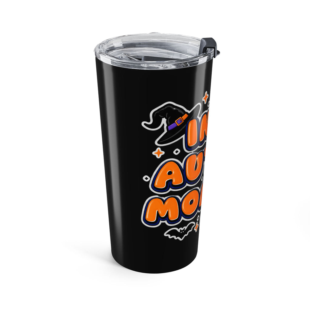 Autism Mom Halloween Tumbler | Pumpkin Bats Spooky Orange Cup