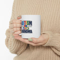 Autism Grandma Alaska Mug | Alaska State Outline Coffee Mug | Puzzle Heart Infinity Design | Autism Awareness & Acceptance Gift