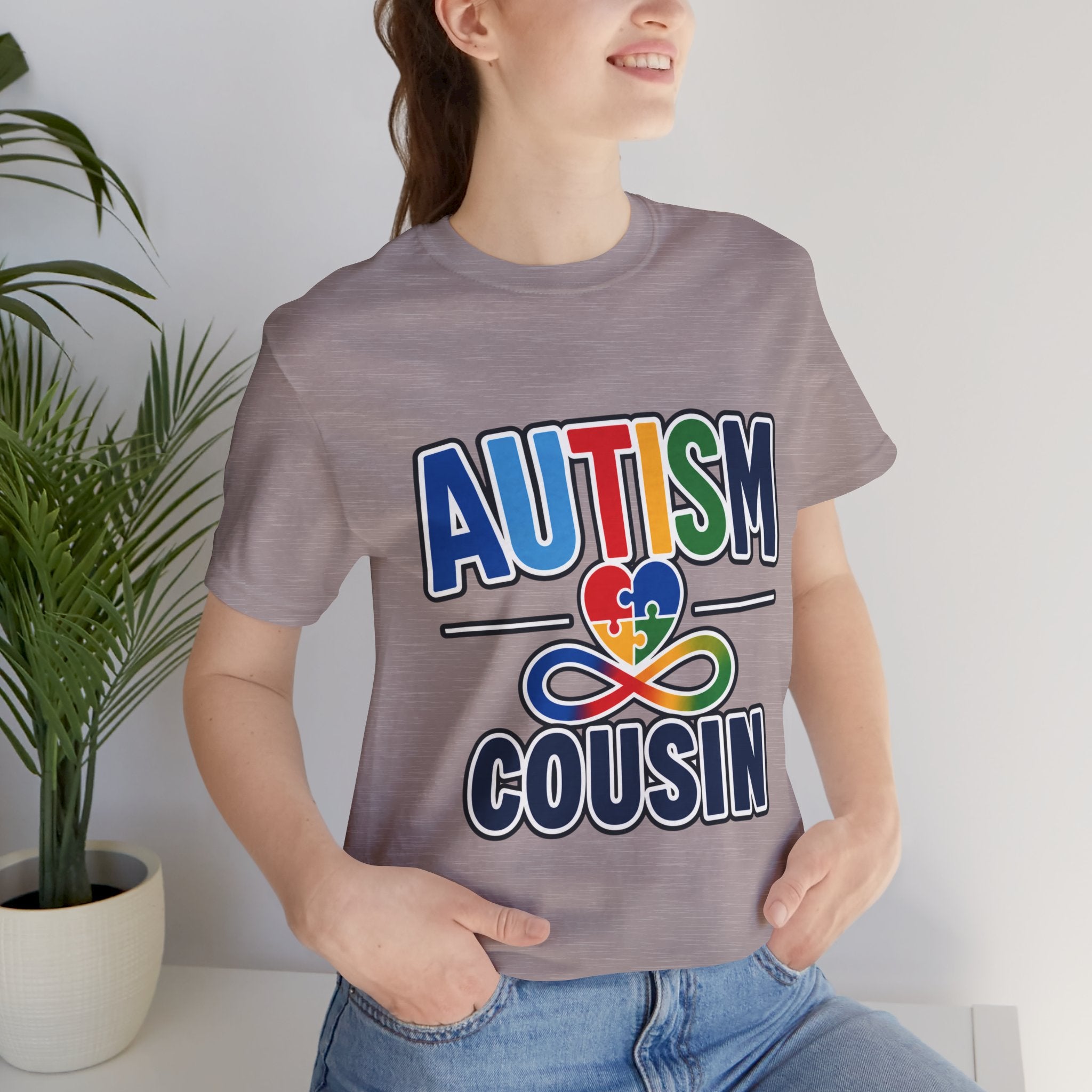 Autism Cousin Shirt | Proud Autism Cousin T-Shirt | Puzzle Heart Infinity Design | Autism Awareness & Acceptance Gift | Special Needs Family Apparel Tee