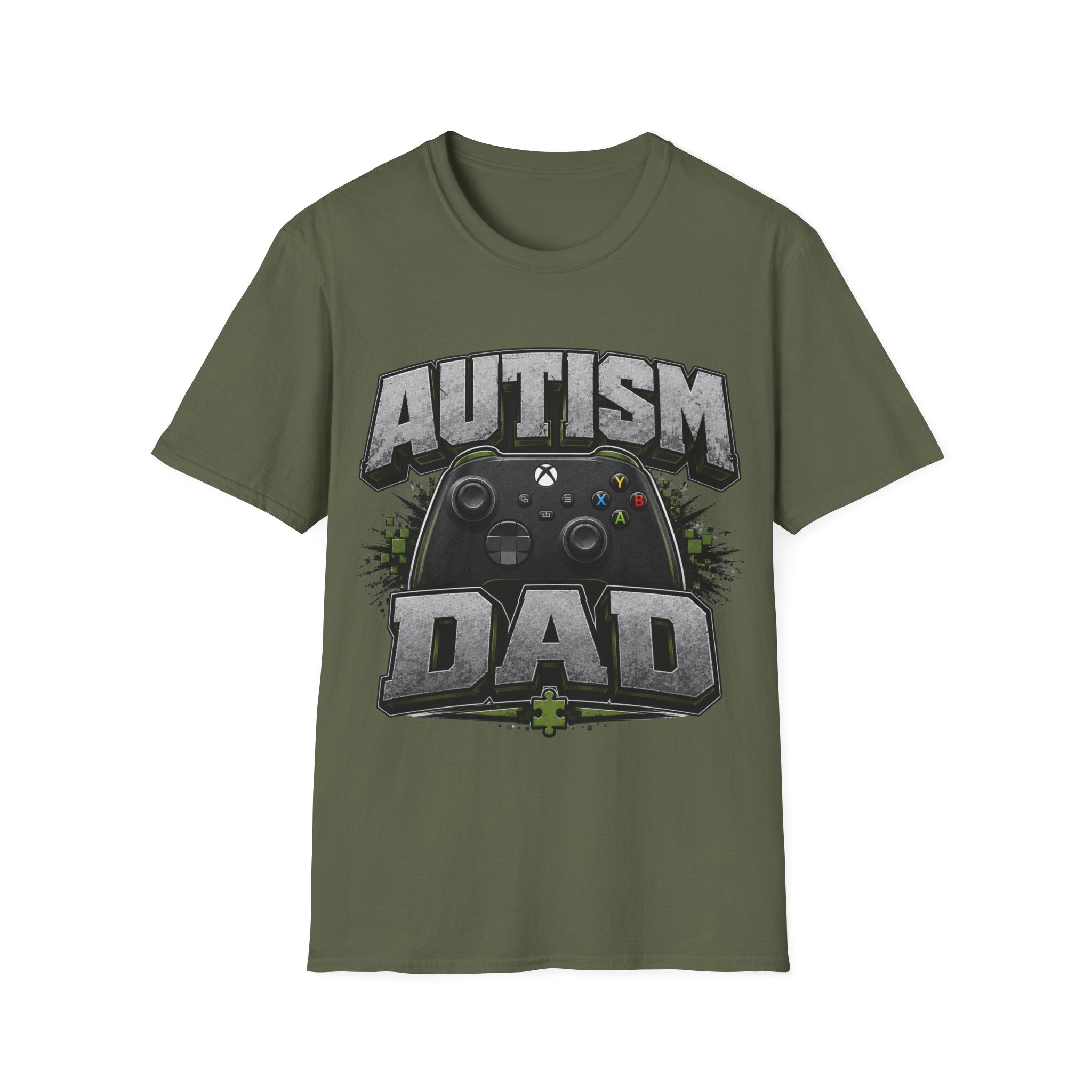 Autism Dad T-Shirt | Video Game Controller Awareness Tee