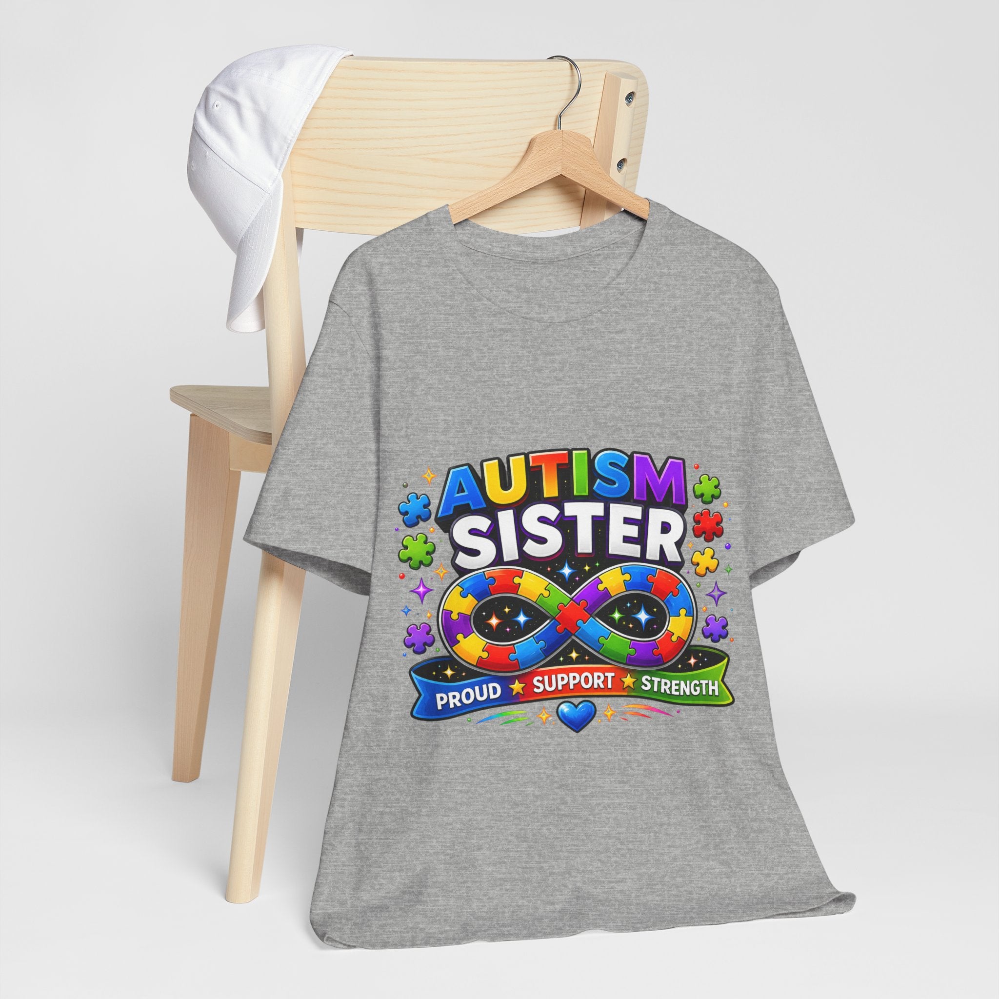 Autism Sister Tee | Puzzle Infinity Support Strength Shirt