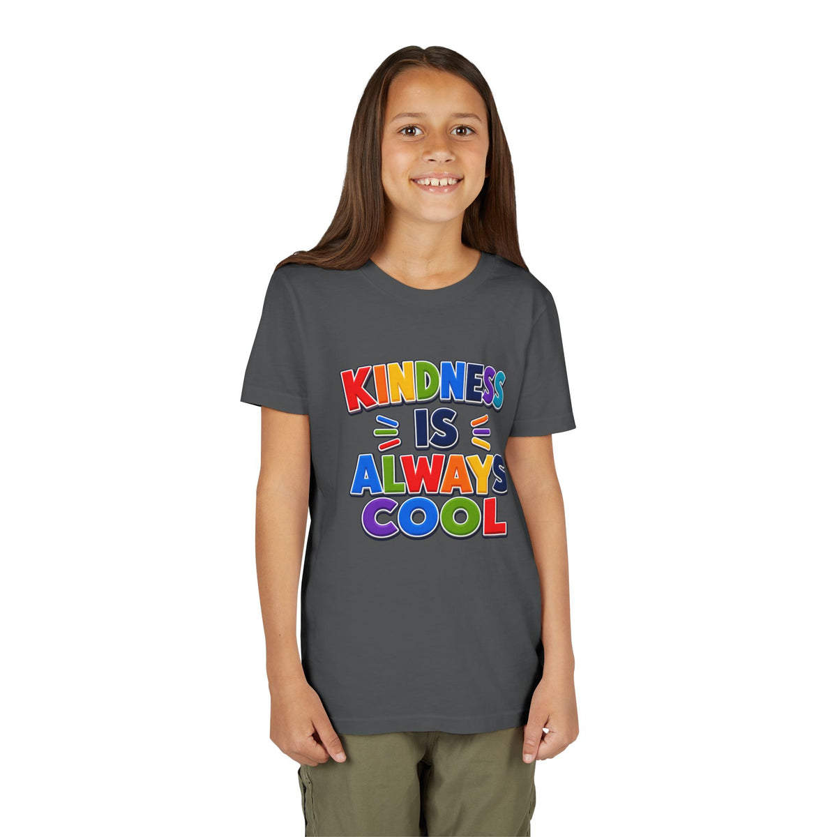 Kindness Is Always Cool youth tee | Rainbow Positive Message Shirt