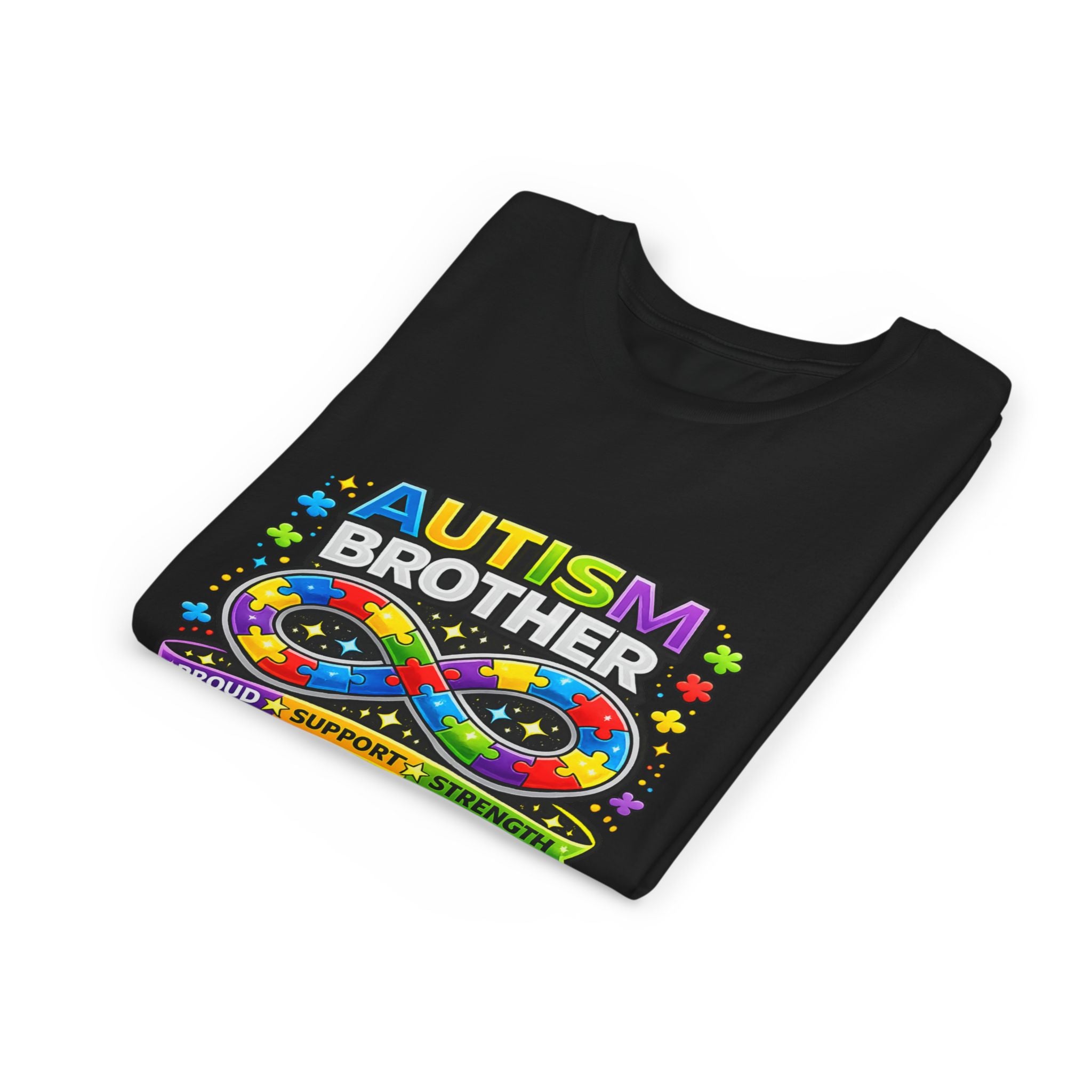 Autism Brother Shirt | Autism Sibling Tee | Infinity Puzzle Shirt | Proud Support Strength | Autism Acceptance Gift for Brother