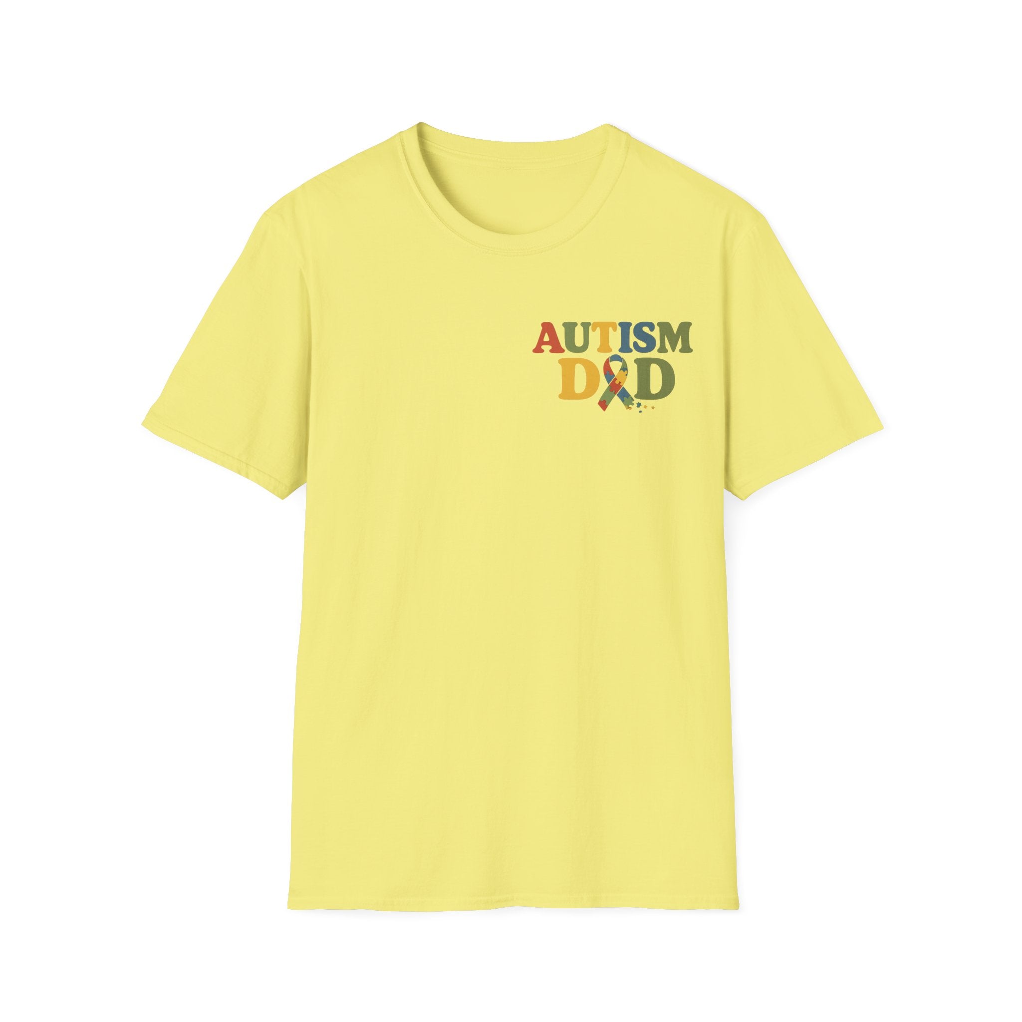 Autism Dad T-Shirt | Rainbow Puzzle Support Tee