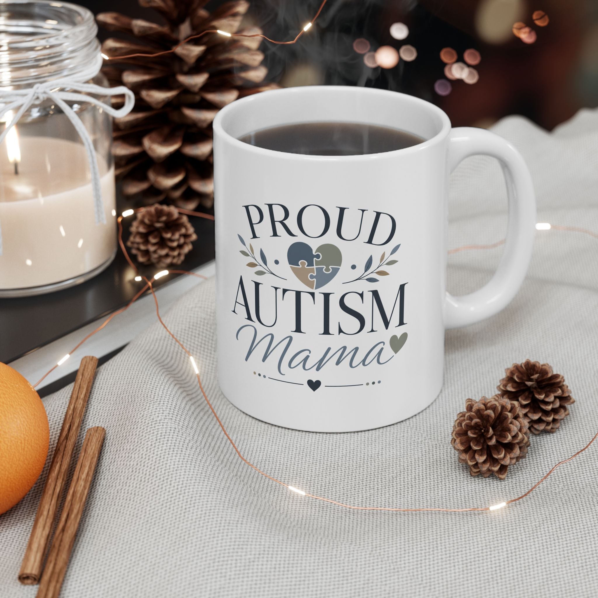 Autumn Mama Ceramic Mug – Proud Autumn Mom Coffee Cup (11oz, 15oz)