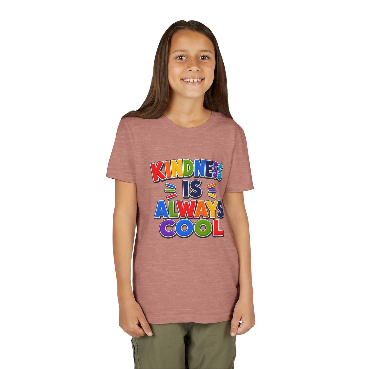 Kindness Is Always Cool youth tee | Rainbow Positive Message Shirt