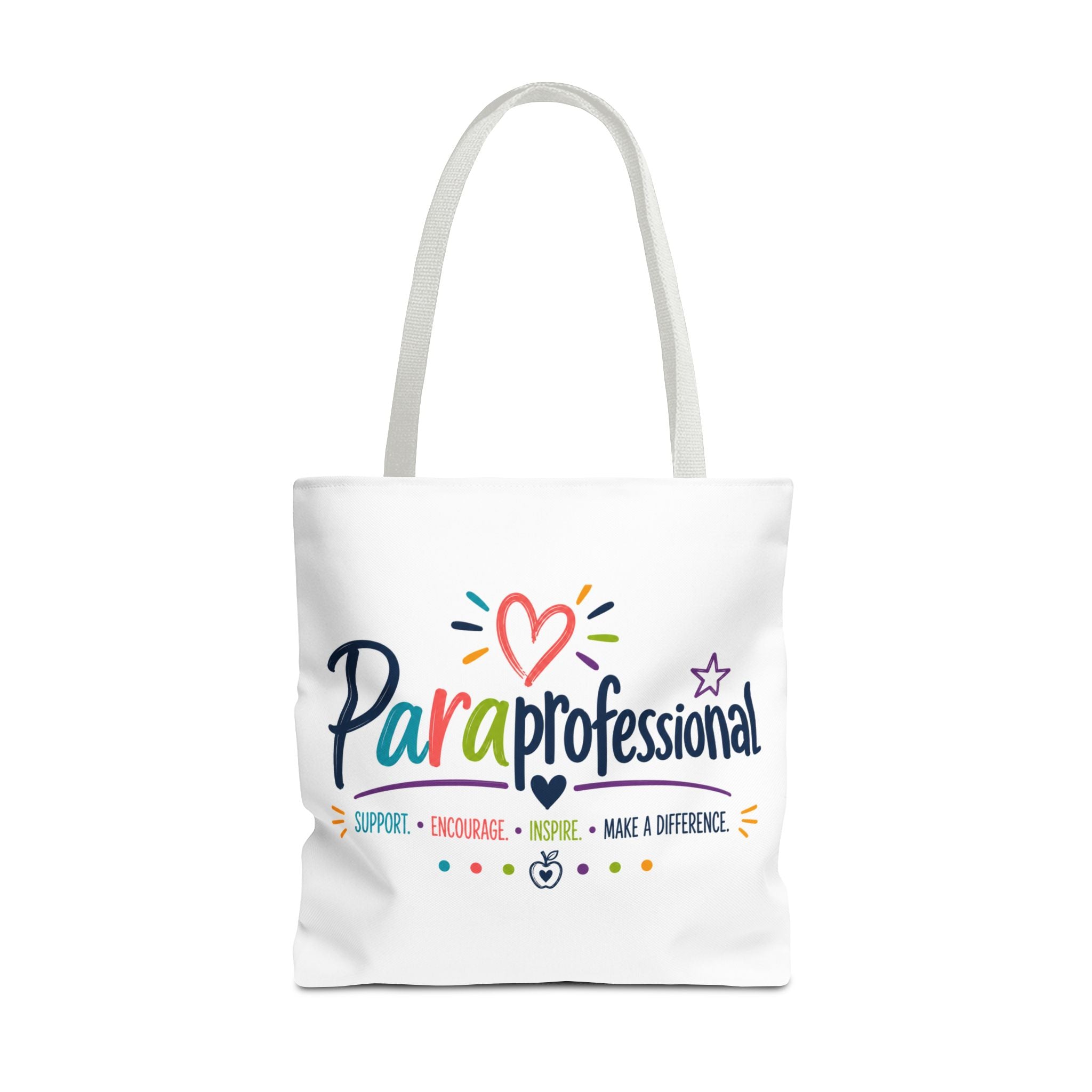 Paraprofessional Heart Logo Tote Bag | School Staff Appreciation