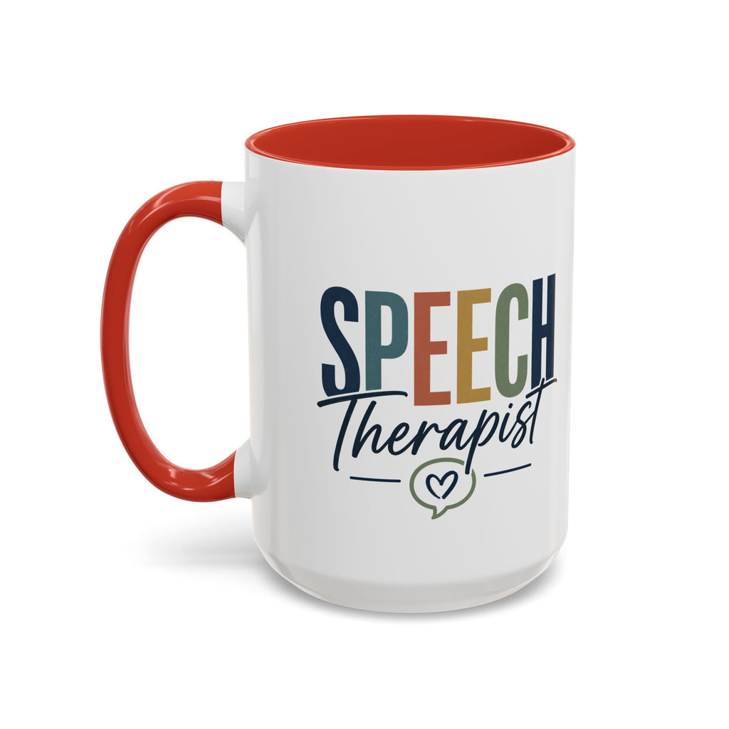 Speech Therapist Coffee Mug | Colorful Lettering Accent Mug