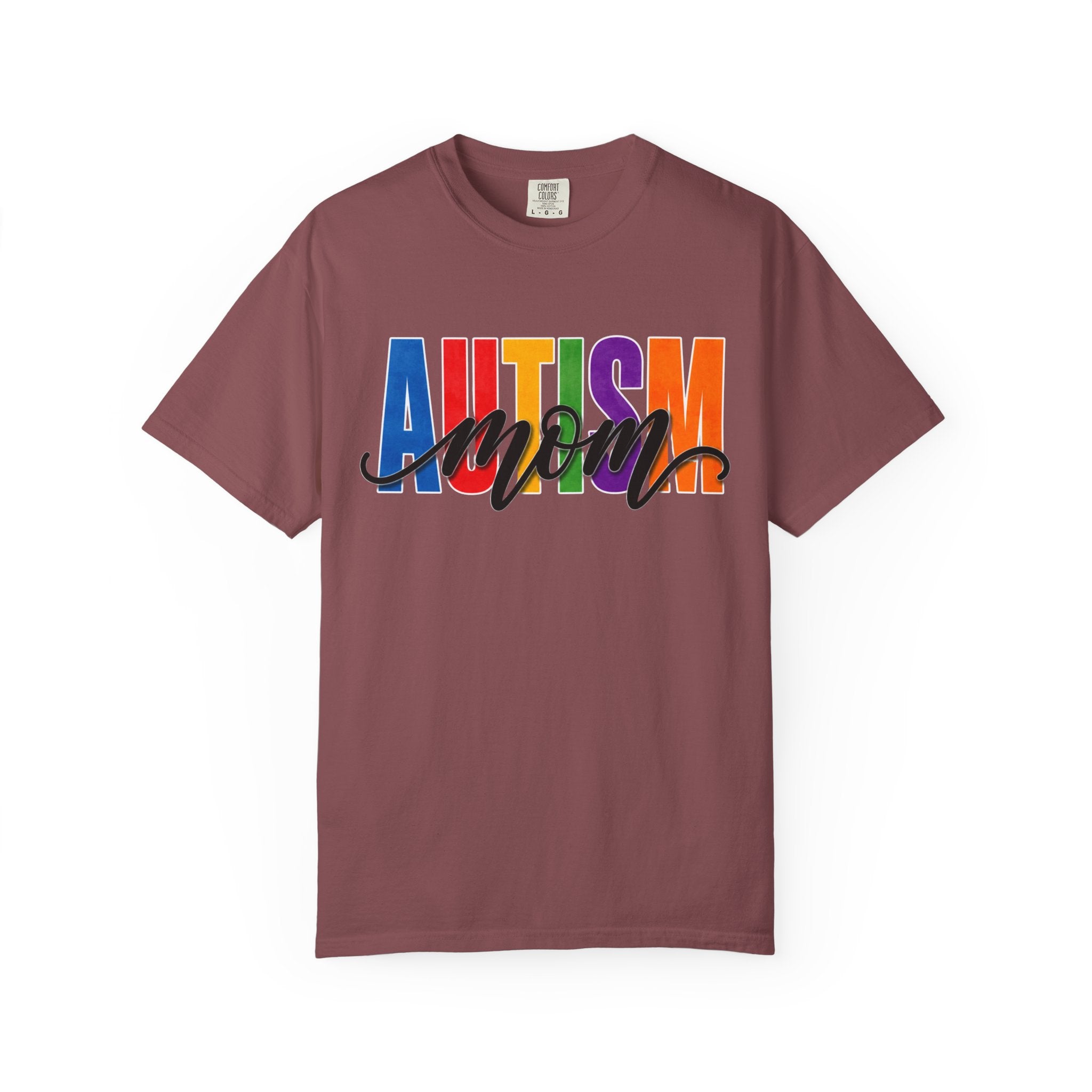 Autism Mom Shirt Autism Mom T Shirt Rainbow Block Letter Tee Script Mom Graphic Autism Awareness Autism Acceptance Gift for Mom