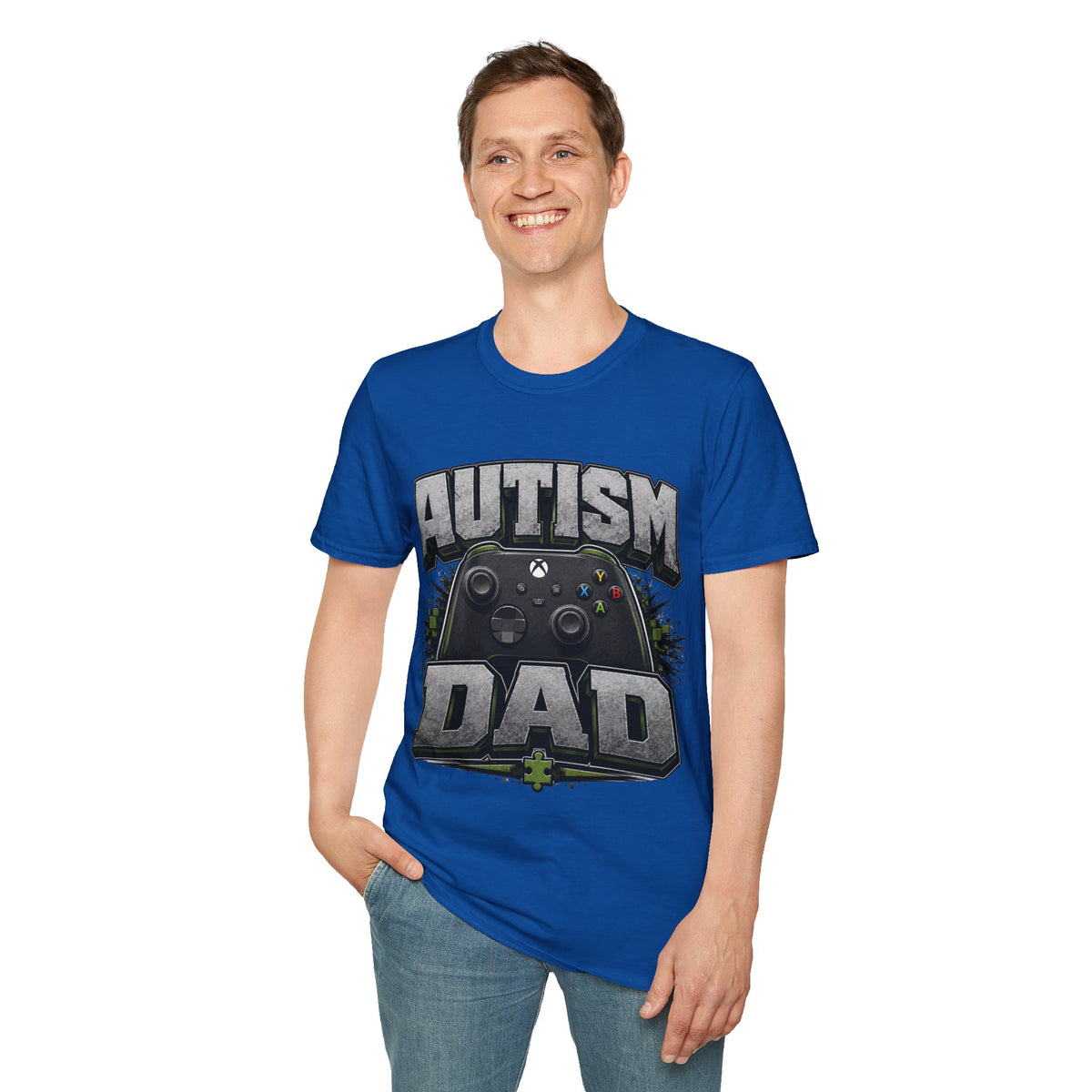 Autism Dad T-Shirt | Video Game Controller Awareness Tee
